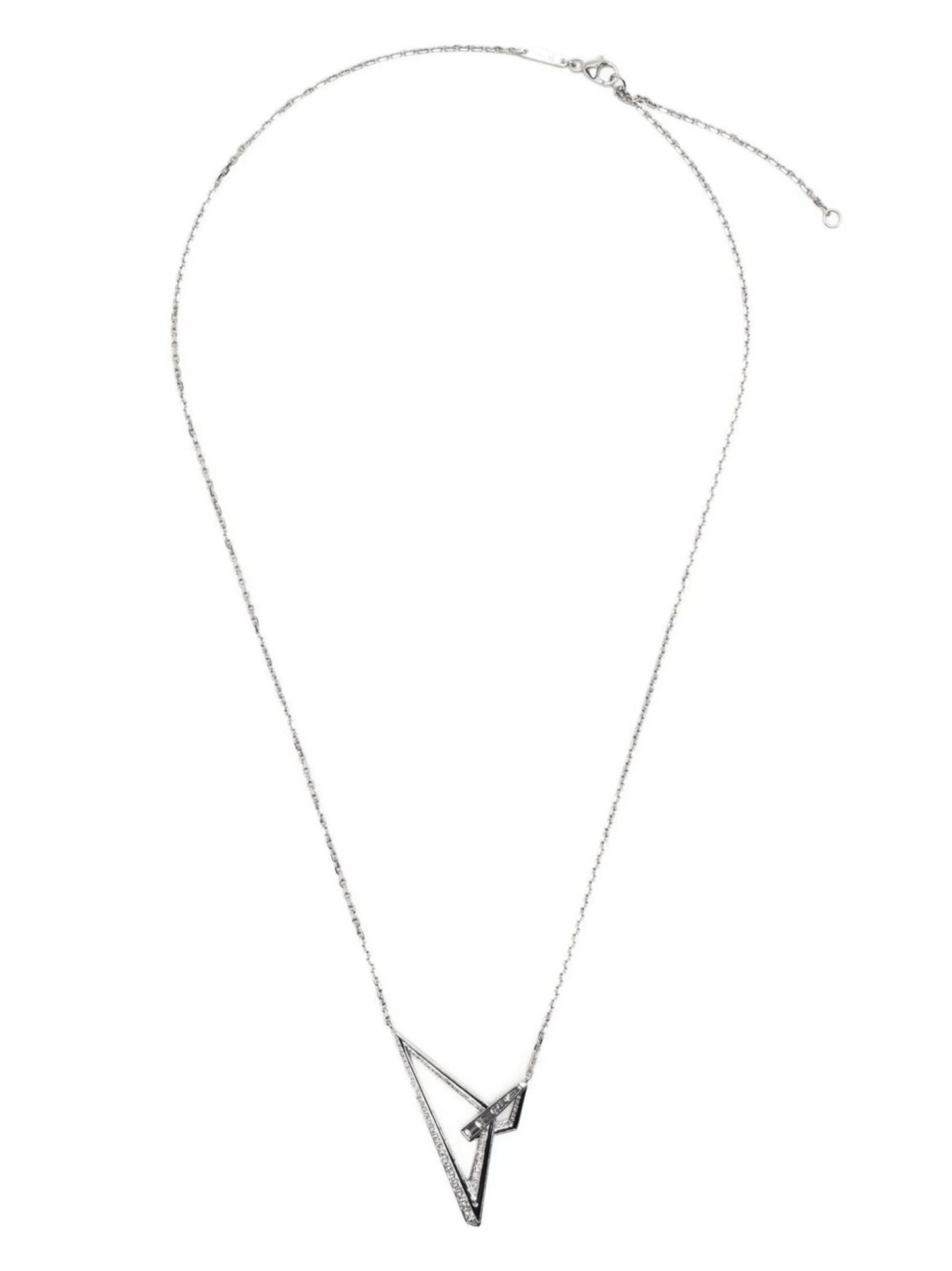 18kt white gold Vertigo Obtuse diamond pendant necklace