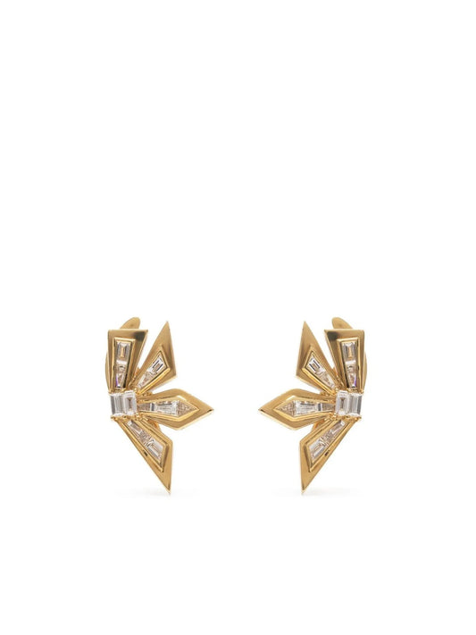 18kt yellow gold Cascade diamond earring