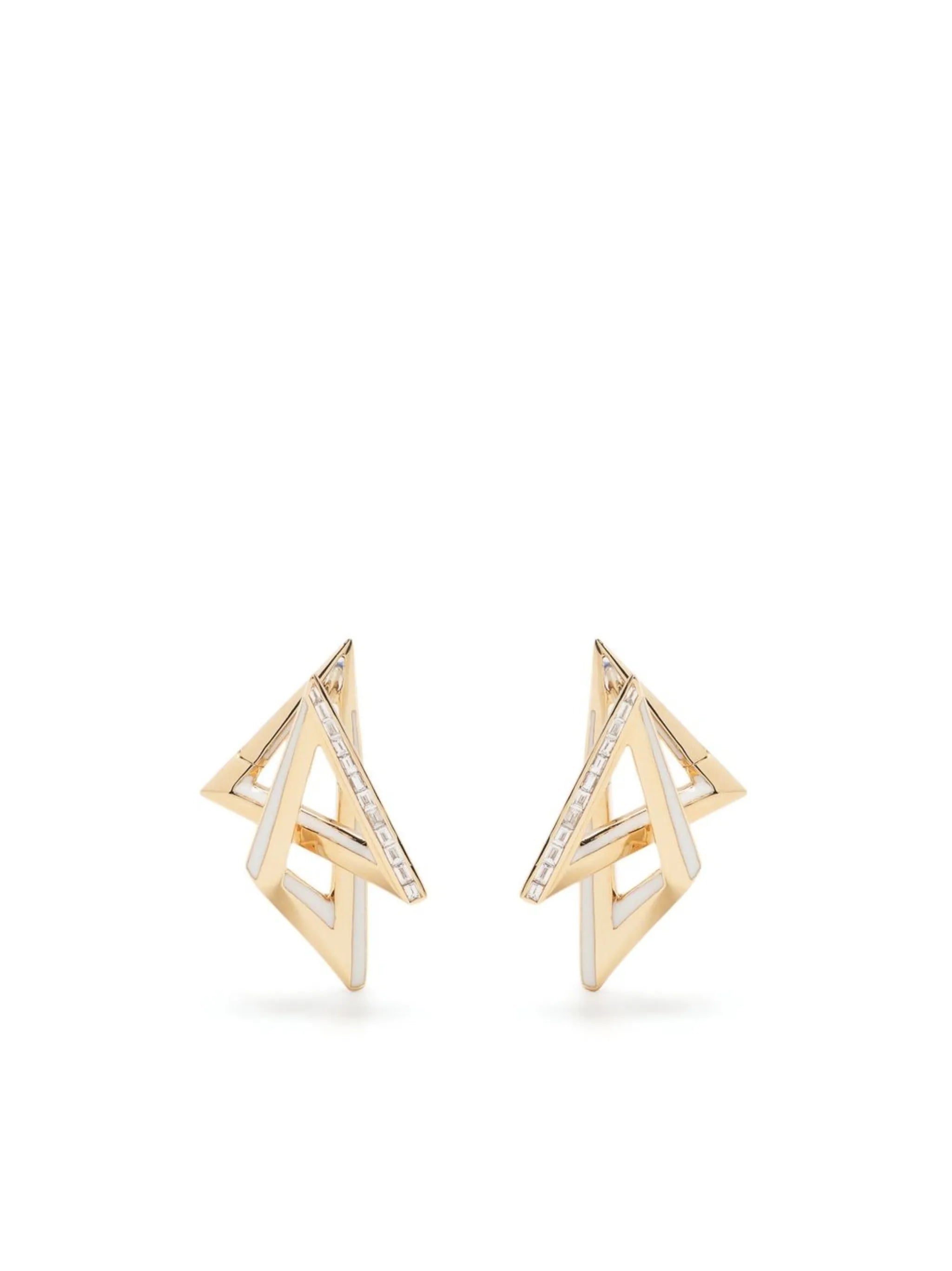 18kt yellow gold Vertigo Acute diamond earrings