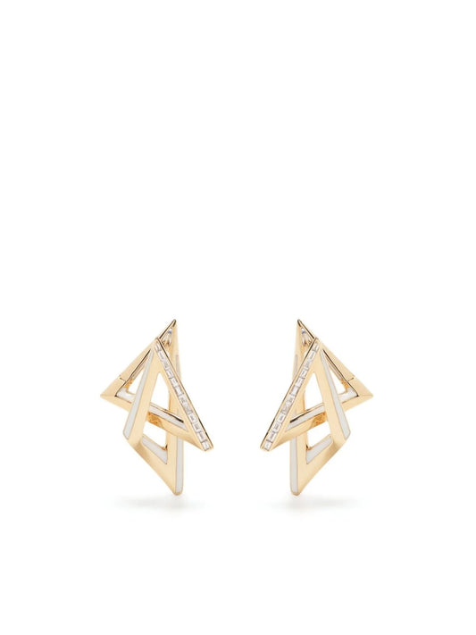 18kt yellow gold Vertigo Acute diamond earrings