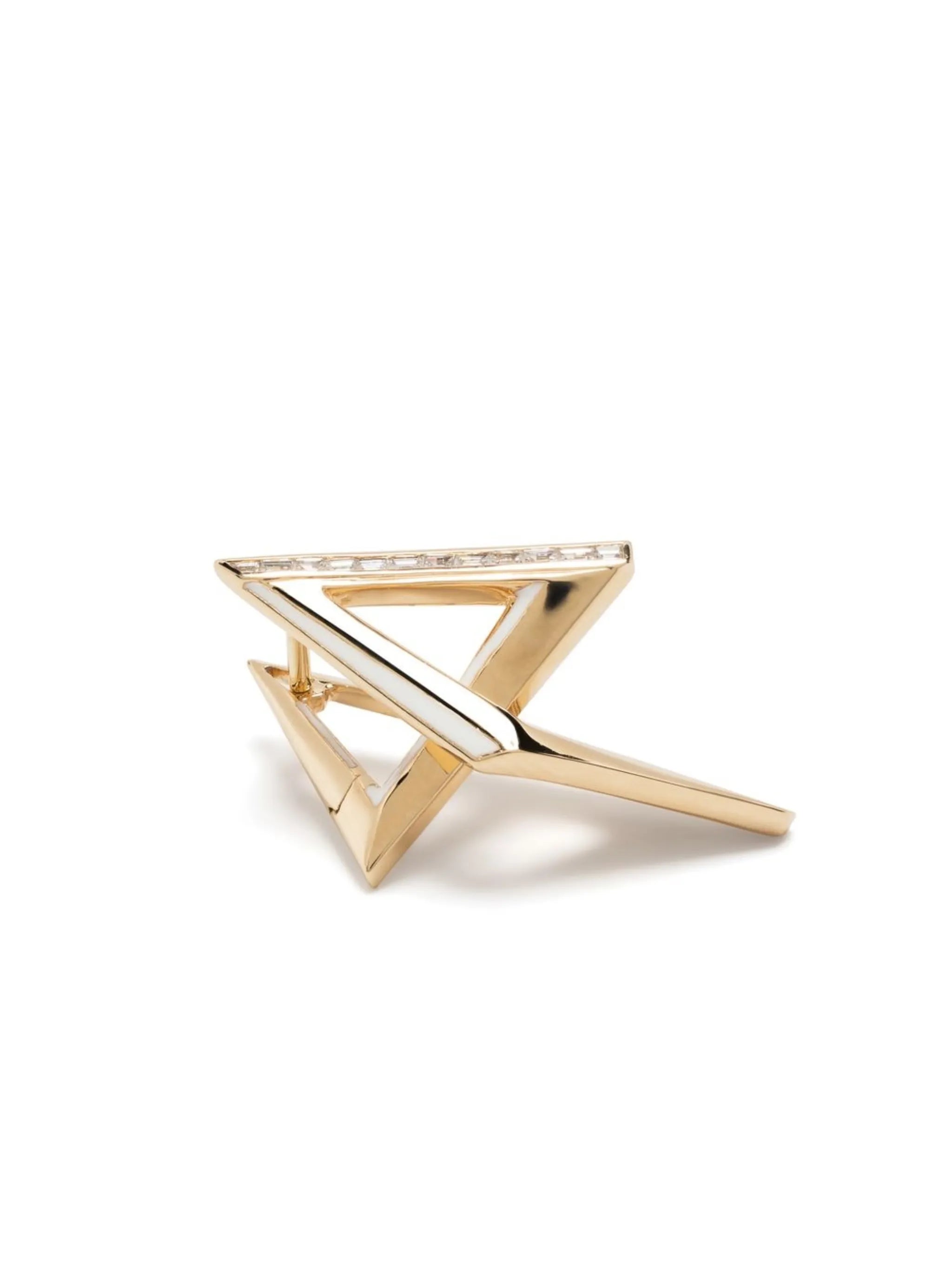 18kt yellow gold Vertigo Acute diamond earrings