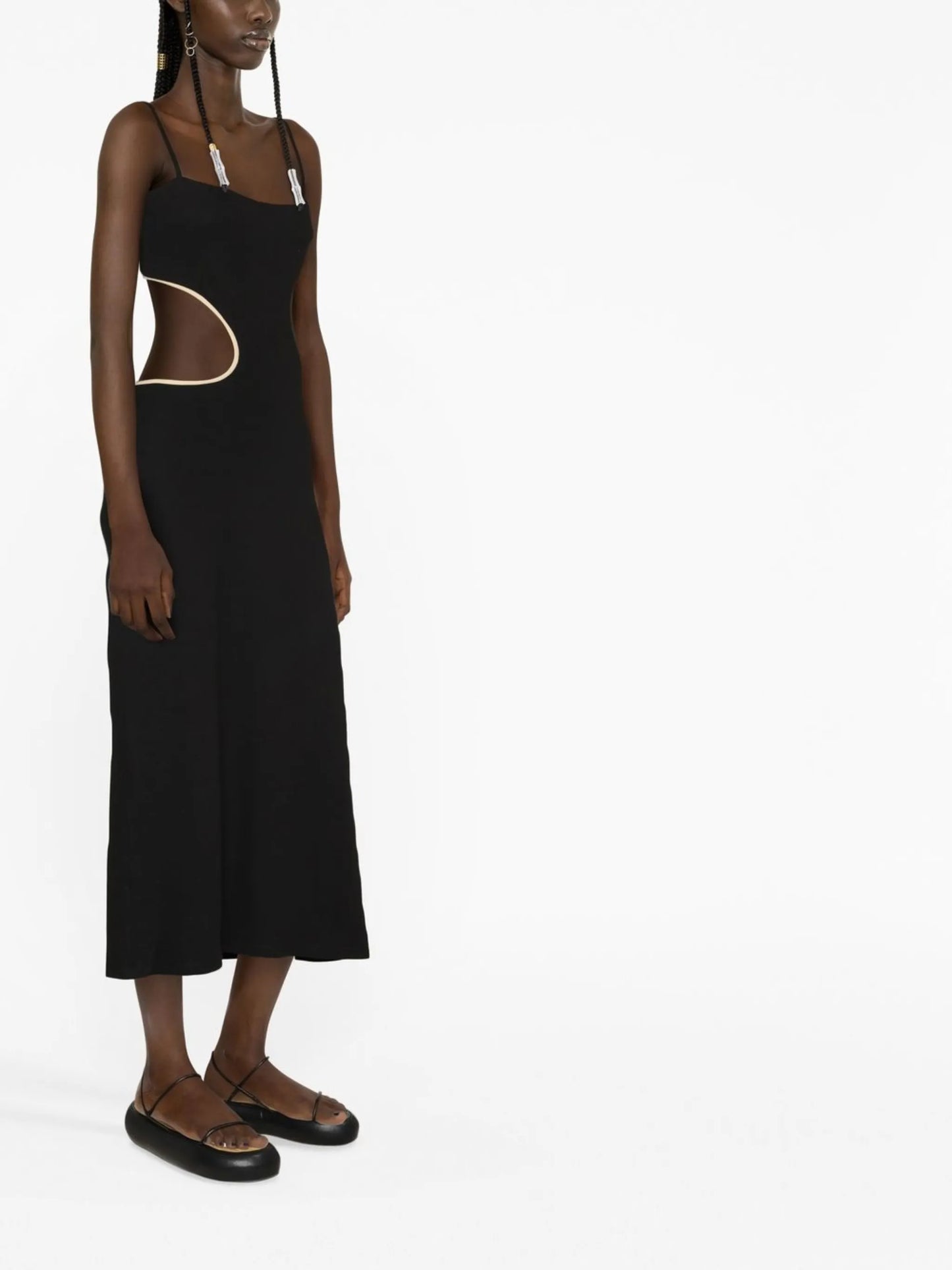 cut-out knit dress