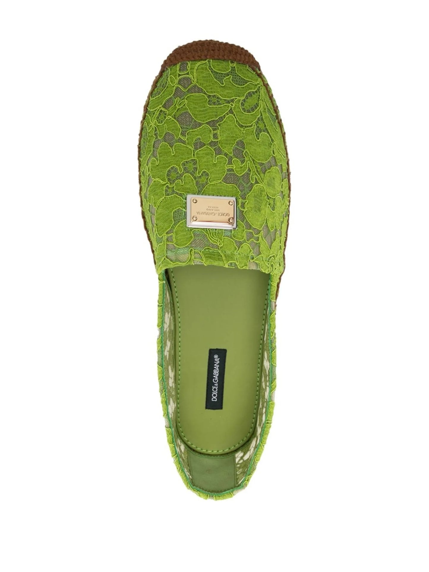 logo-plaque lace espadrilles