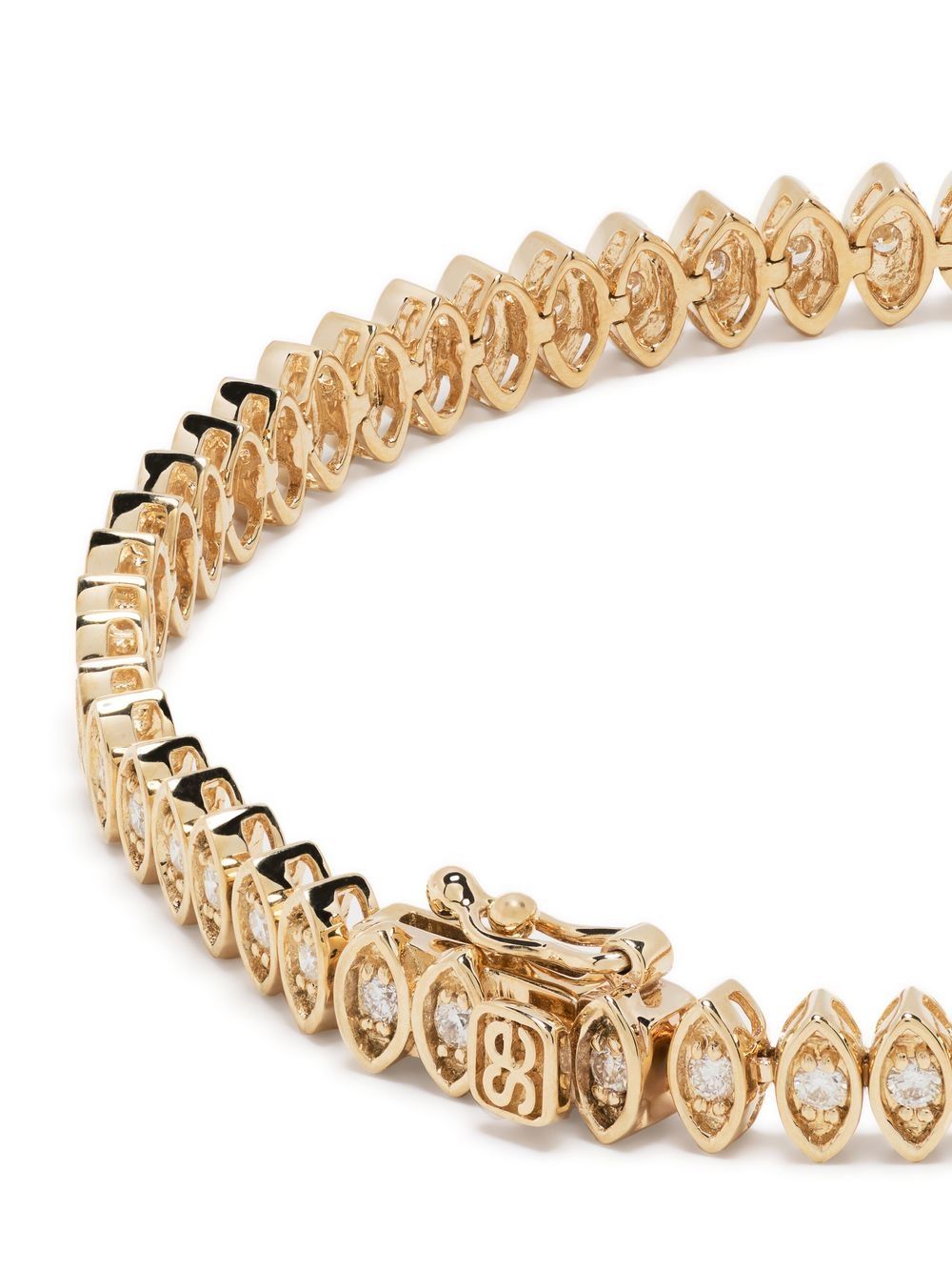 14kt yellow gold Evil Eye diamond tennis bracelet
