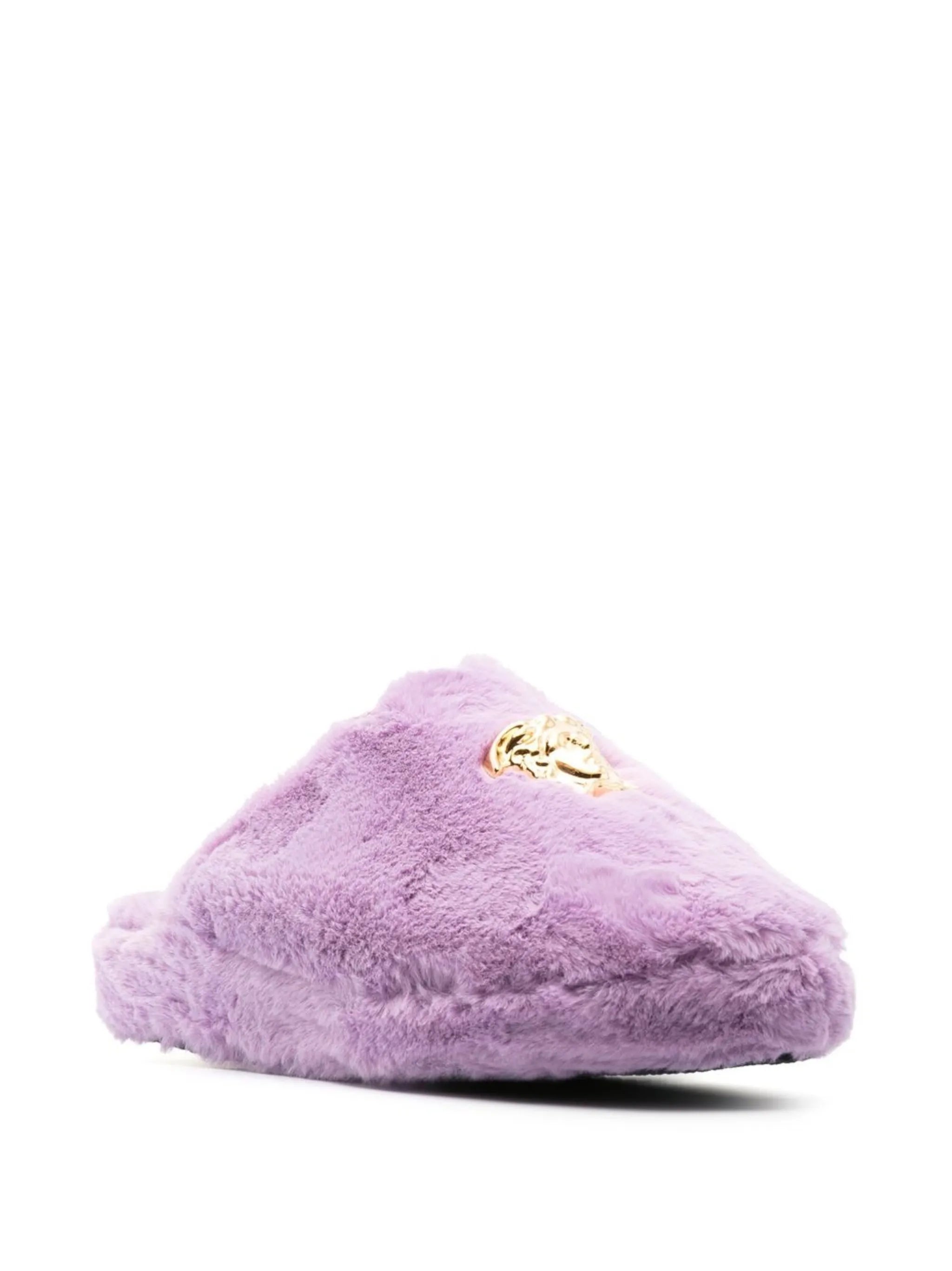 Medusa faux-fur slippers