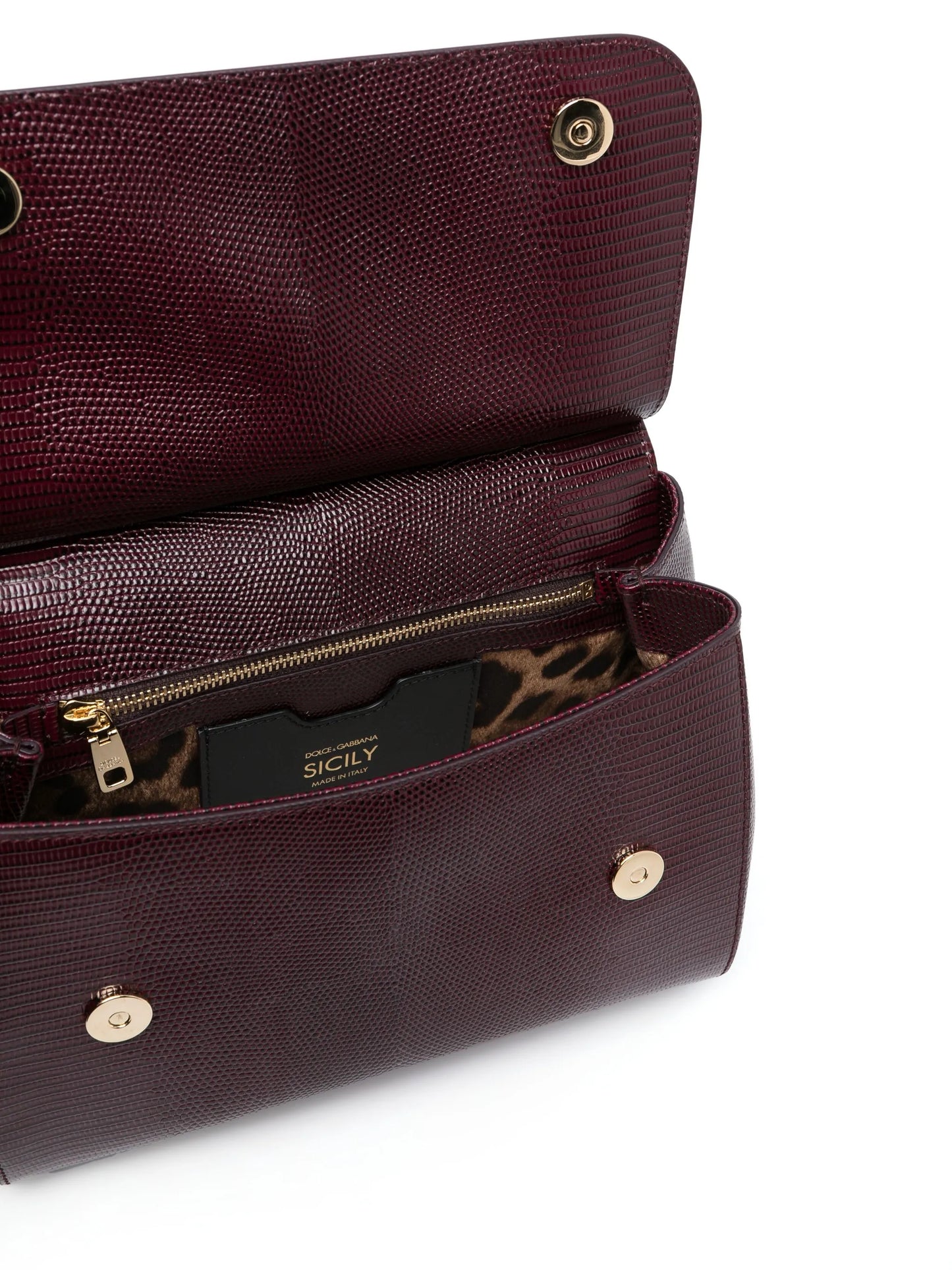 medium Sicily lizard-skin effect crossbody bag