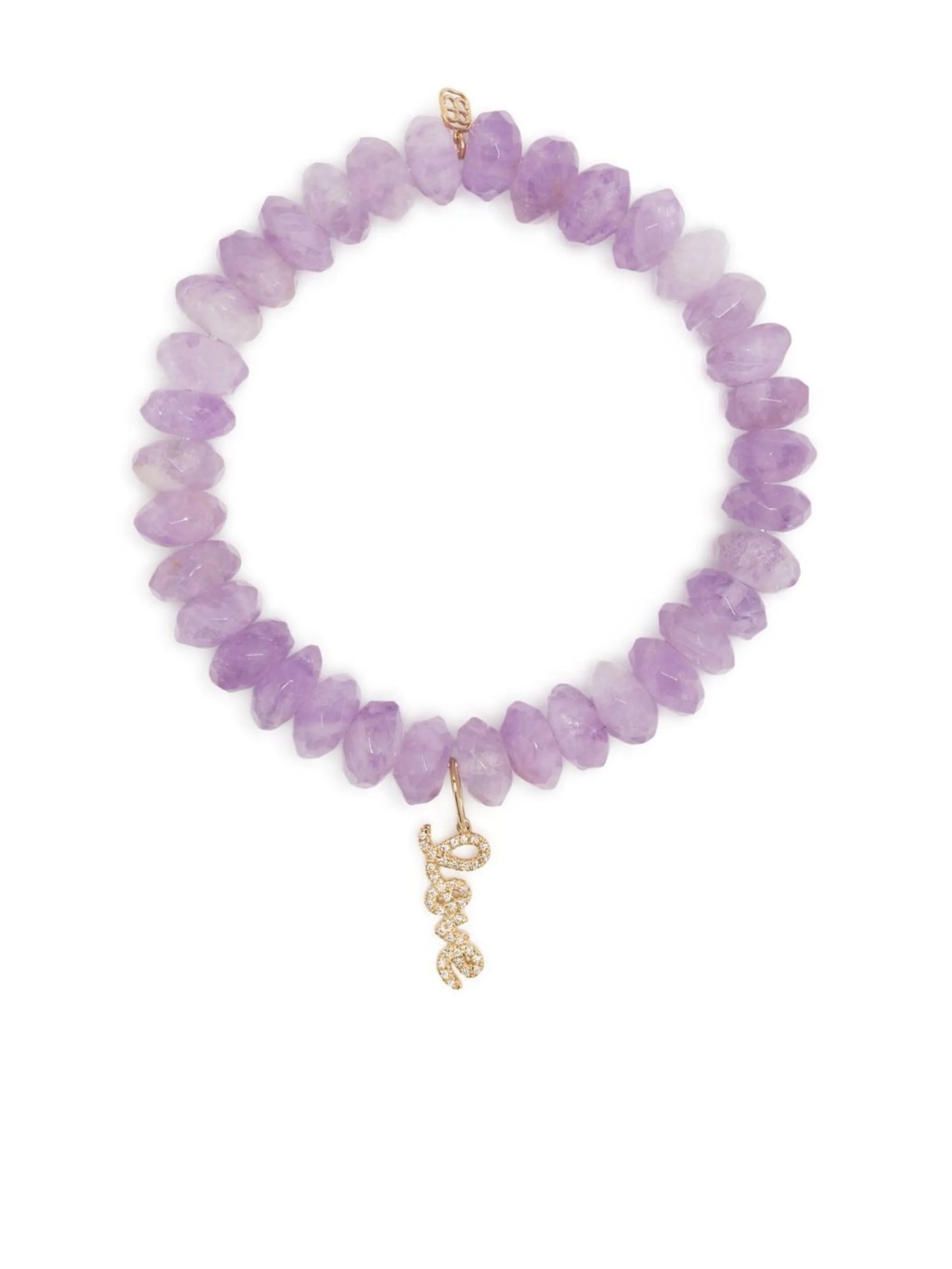 14kt yellow gold amethyst beaded bracelet