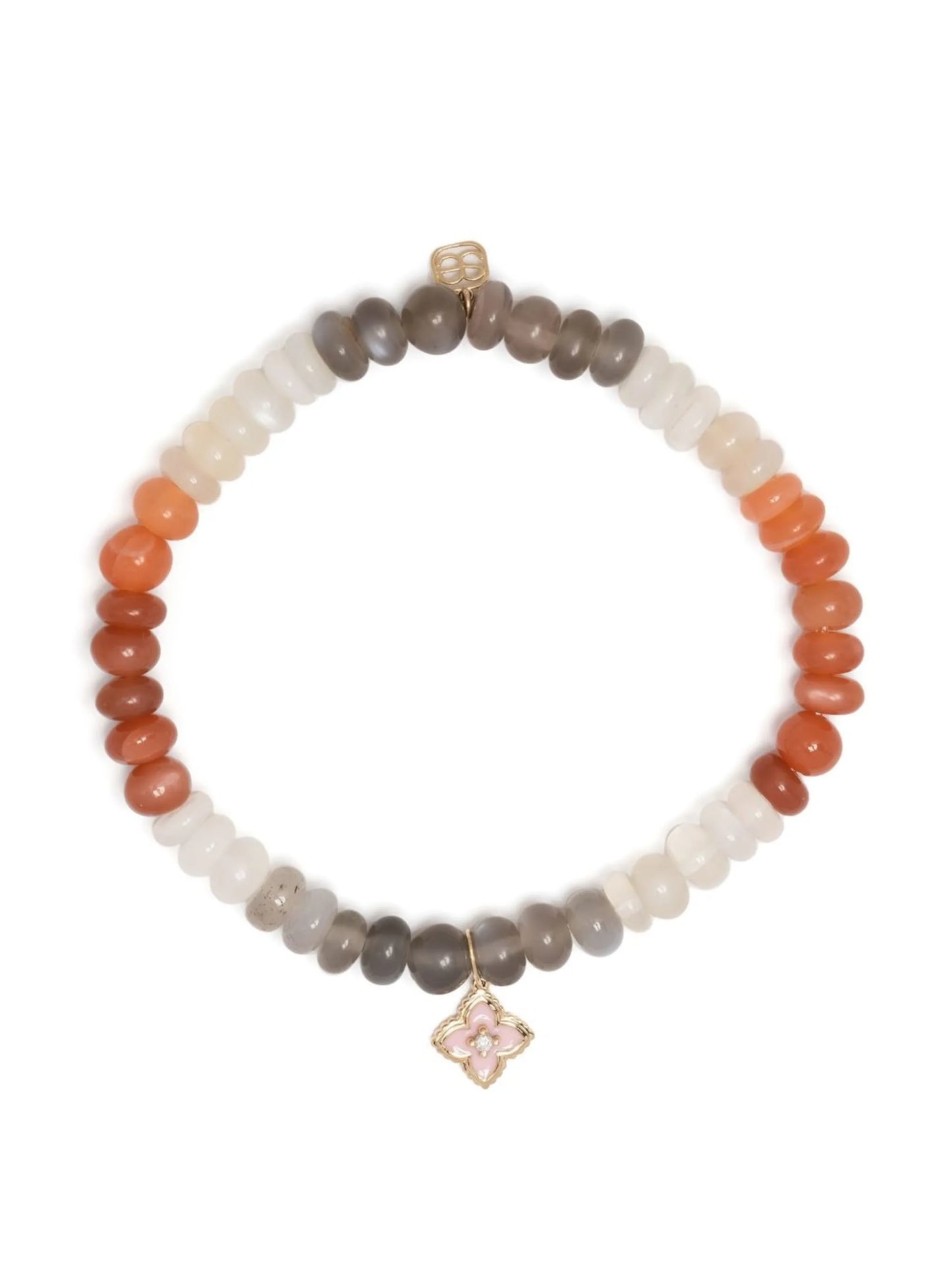 14kt yellow gold moonstone beaded bracelet