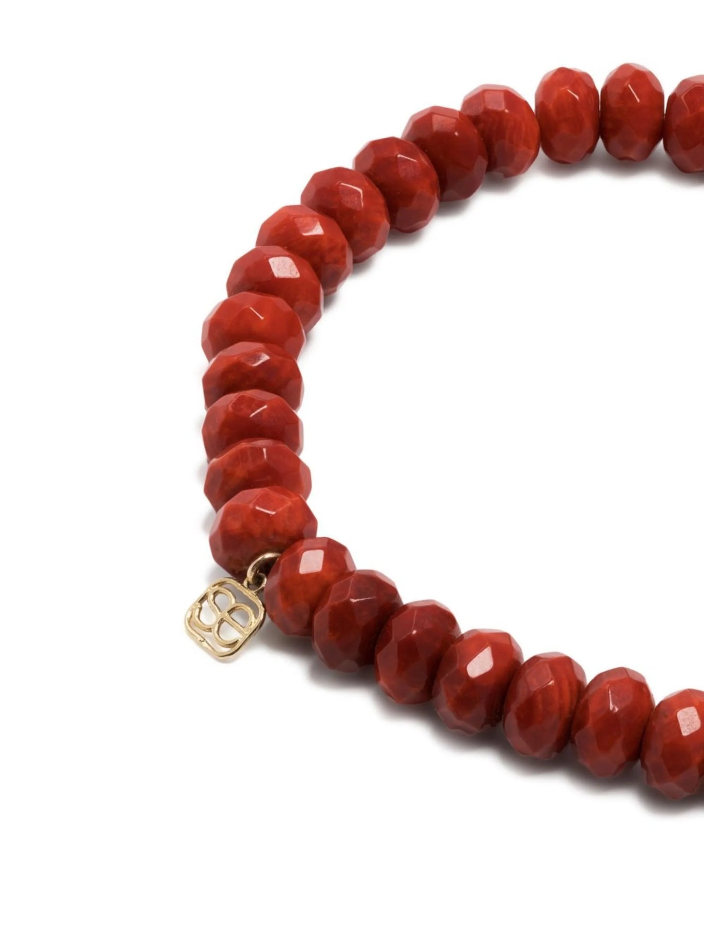 14kt yellow gold coral beaded bracelet