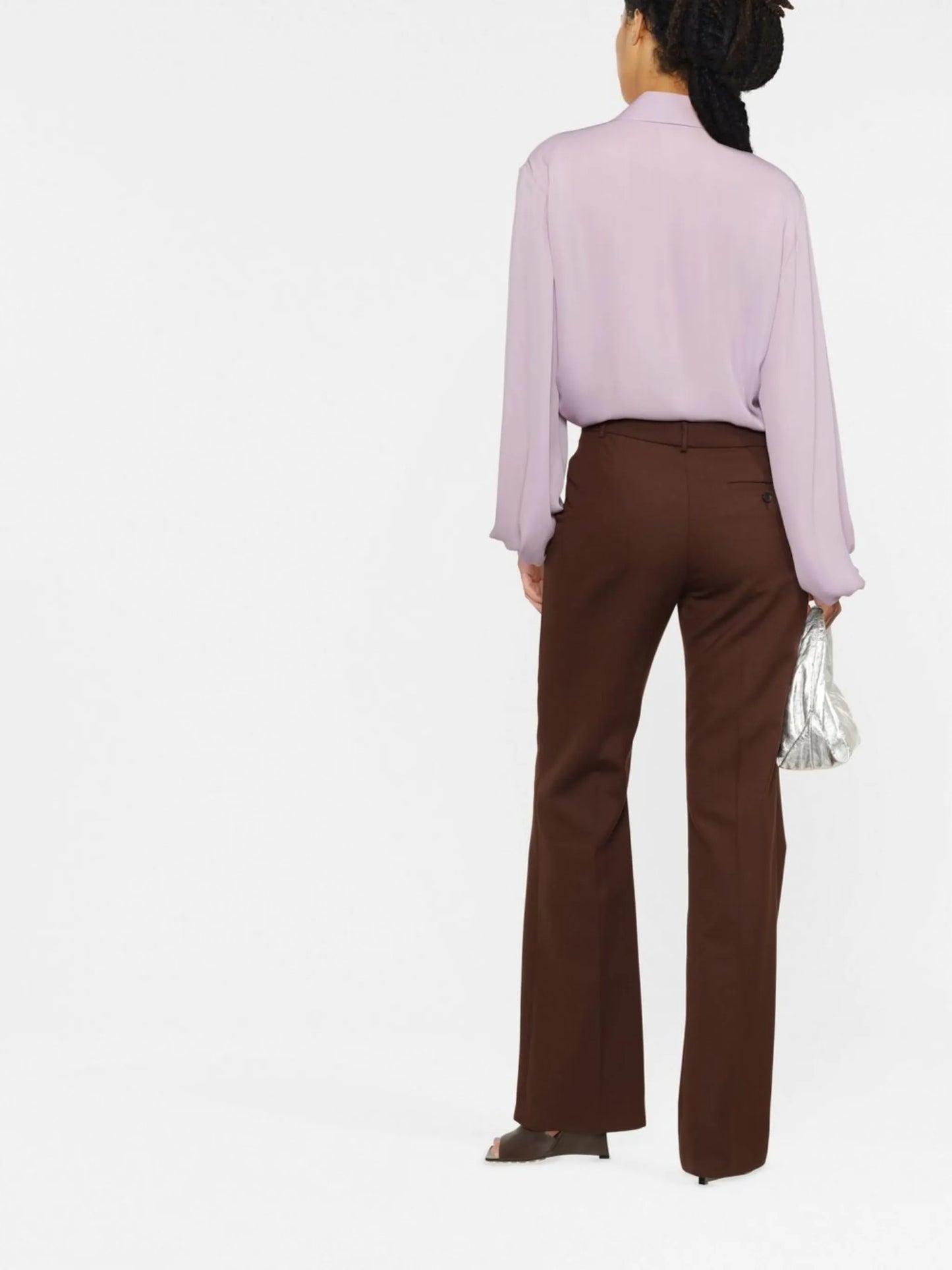 The Frances bishop-sleeve silk blouse