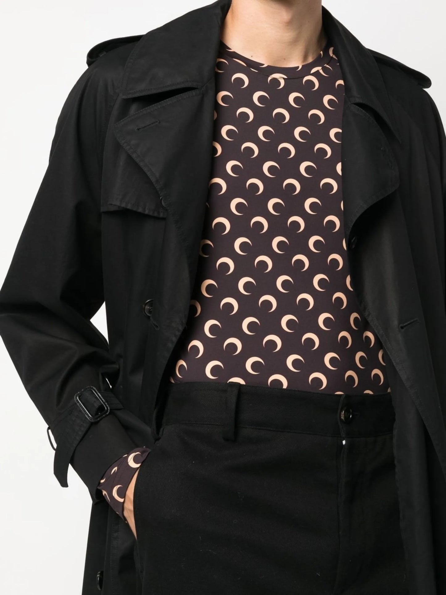 crescent moon-print T-shirt