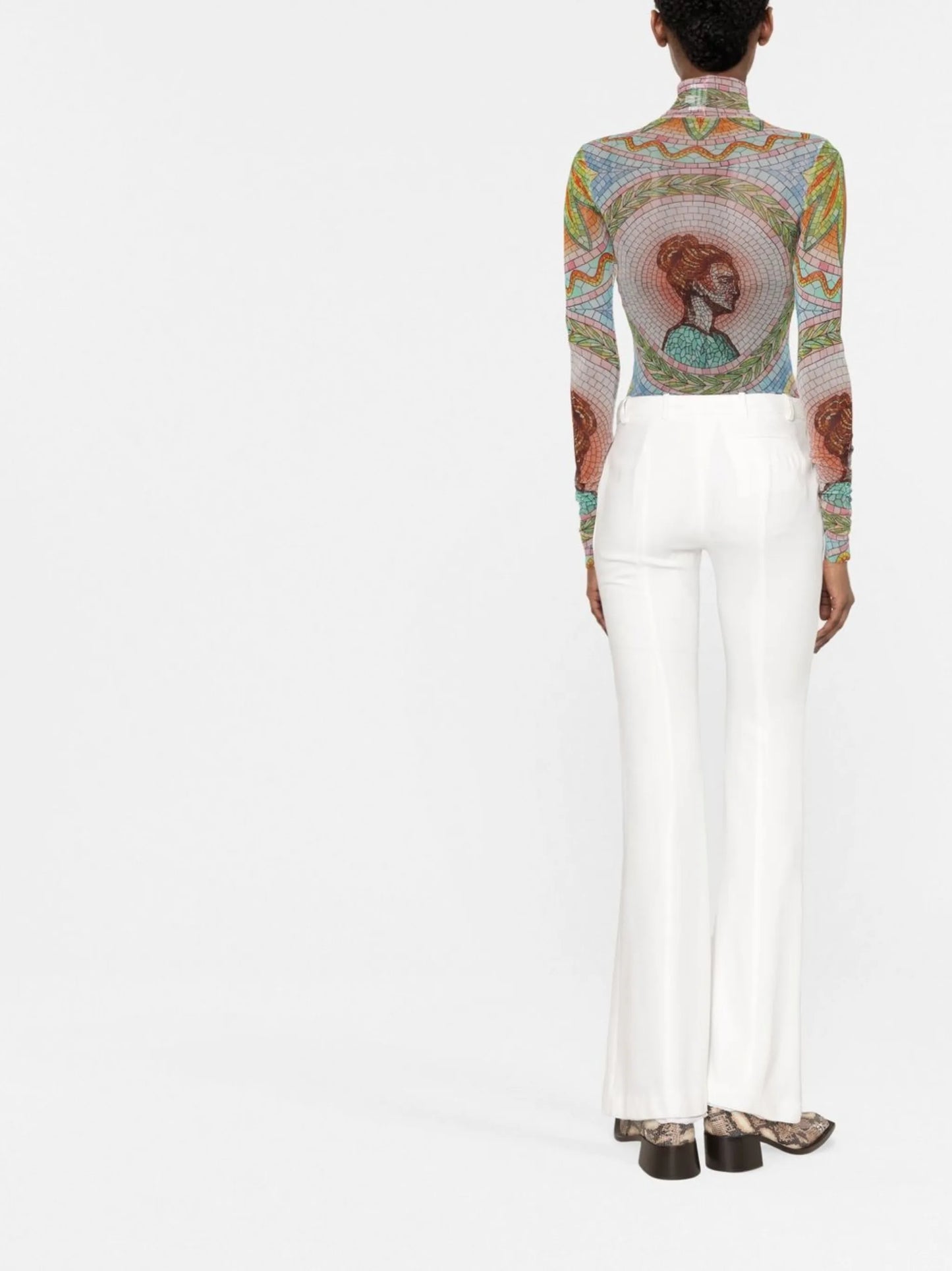 graphic-print long-sleeve top