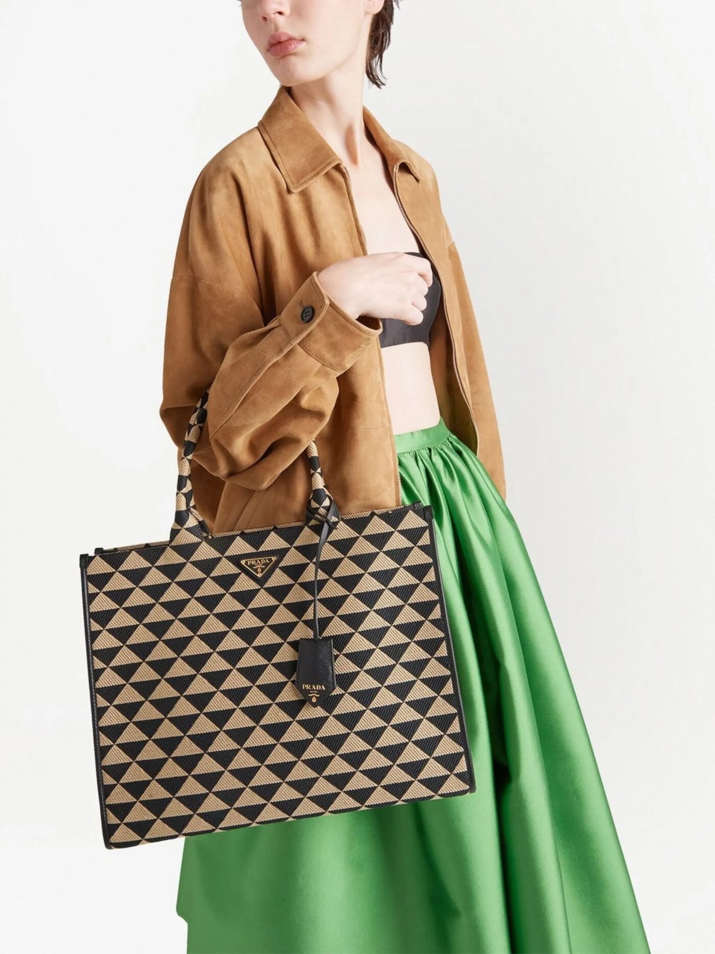 large Symbole embroidered tote bag