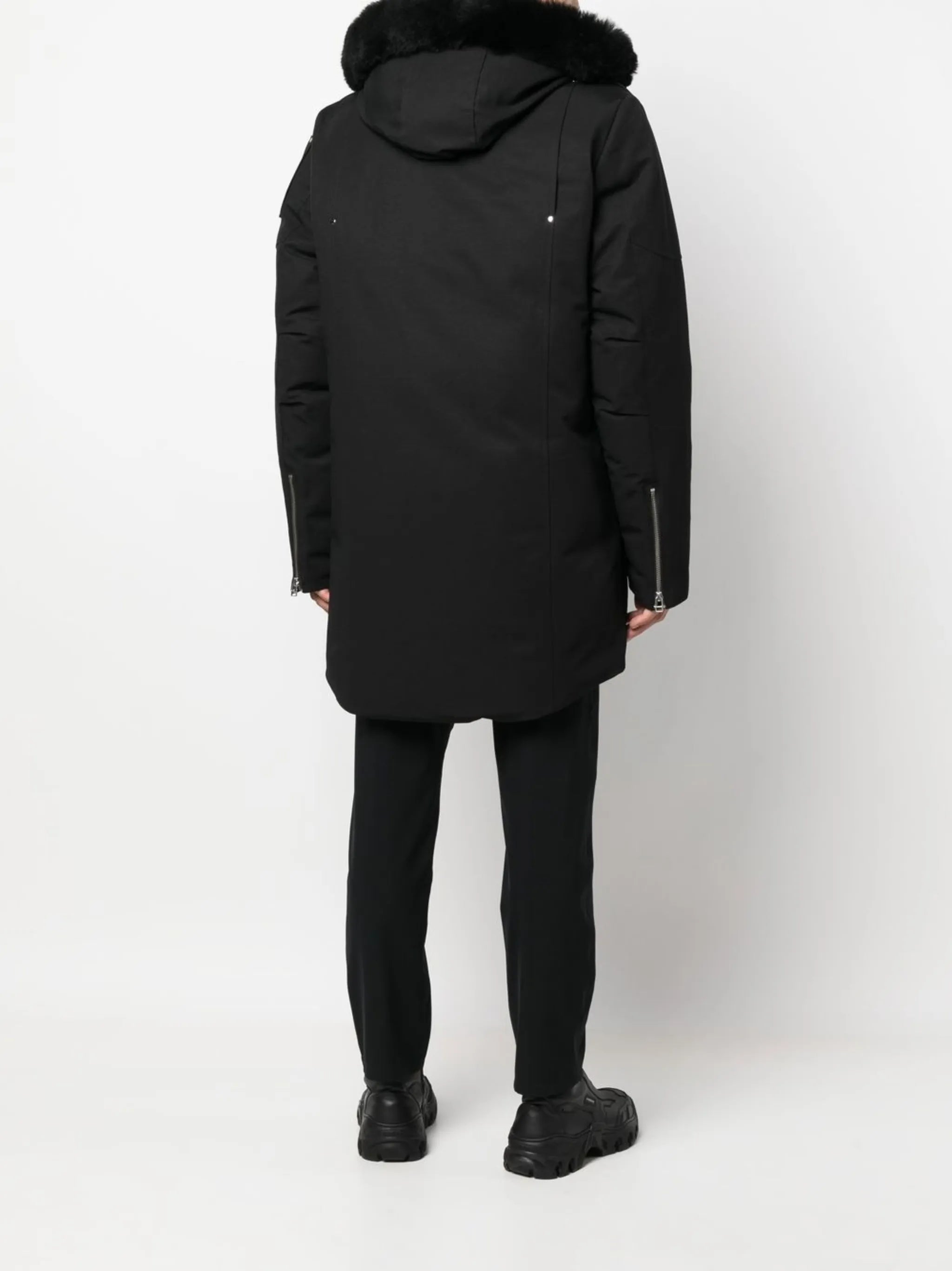 shearling collar parka coat