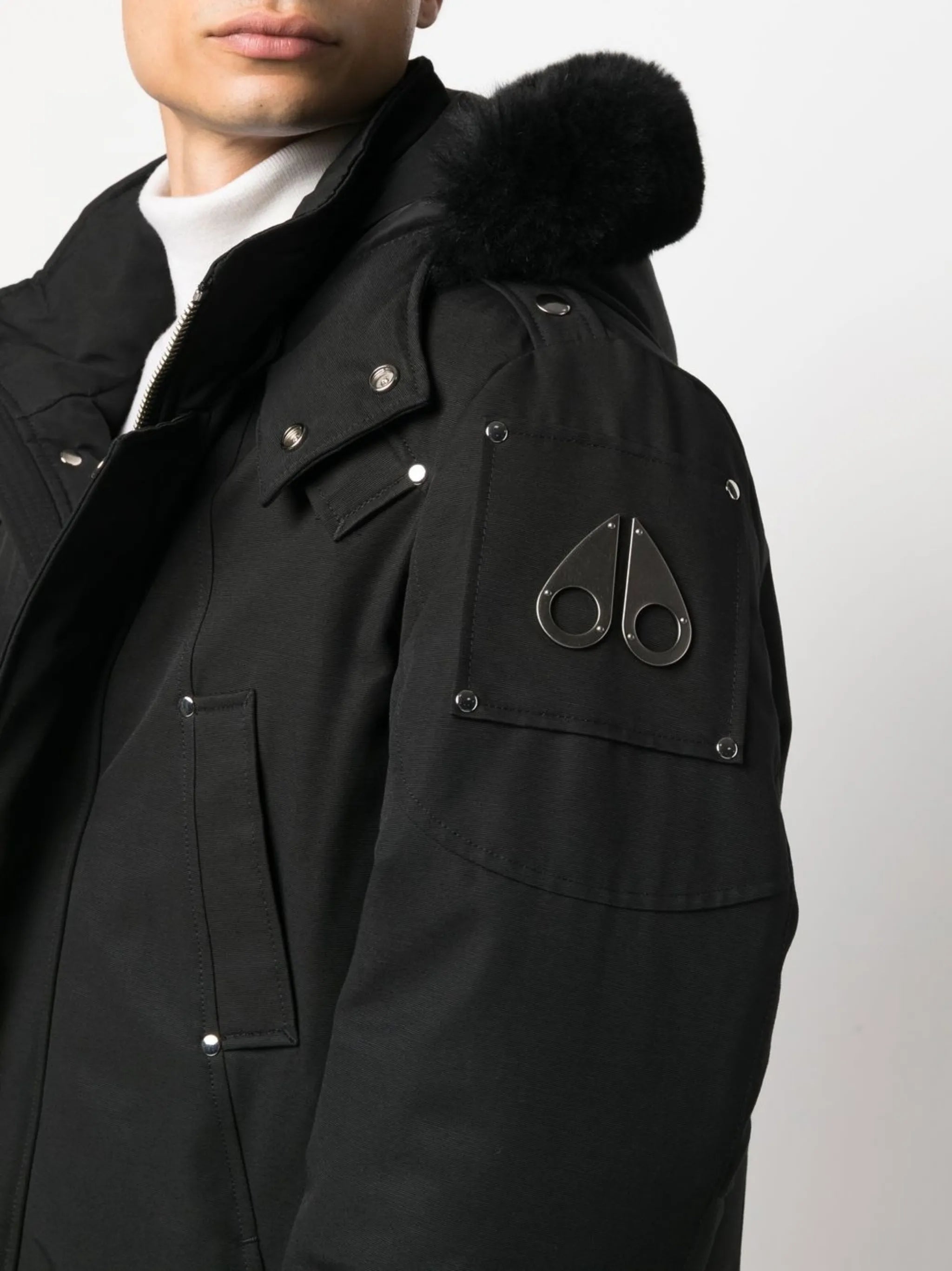 shearling collar parka coat