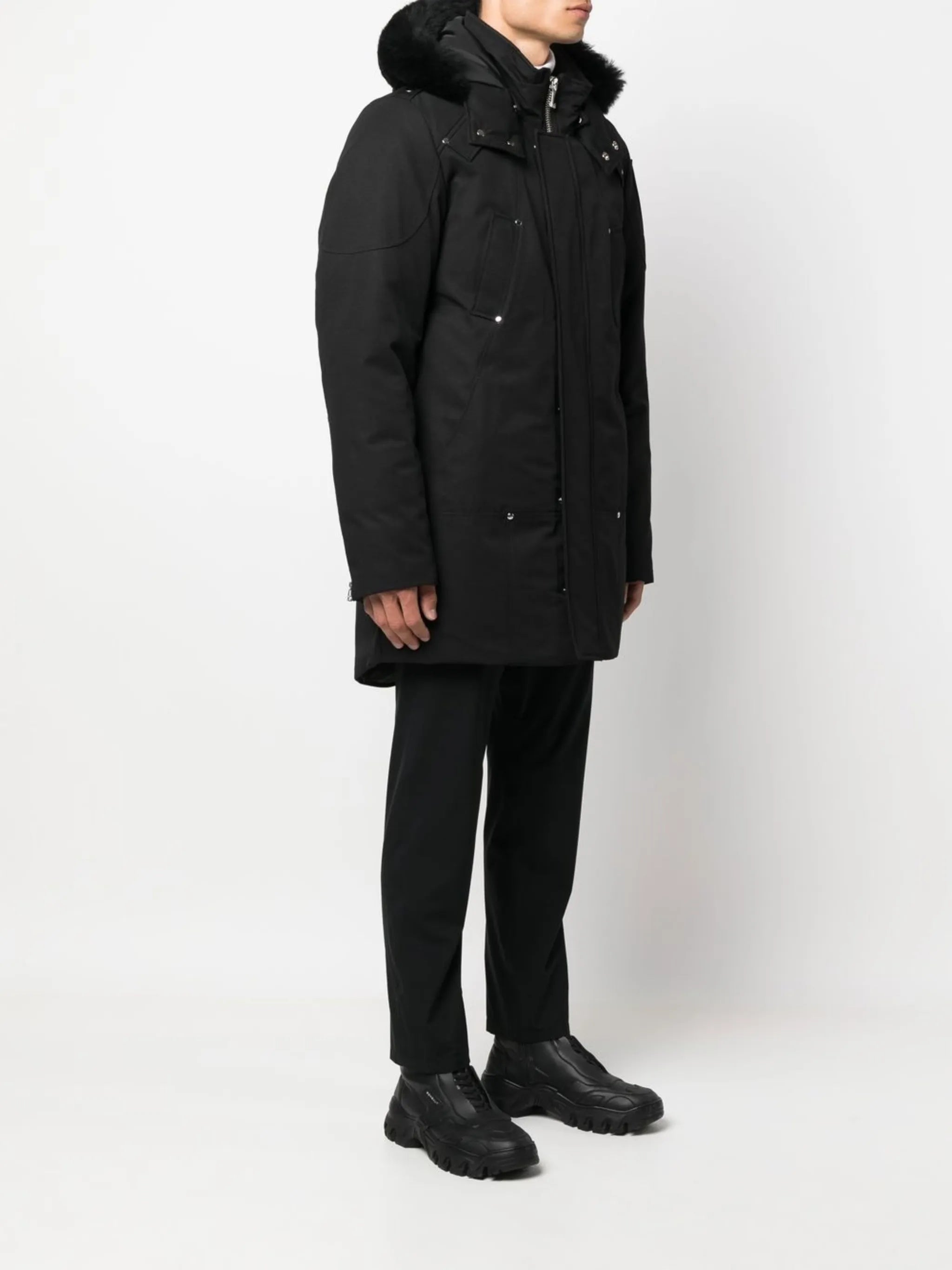 shearling collar parka coat