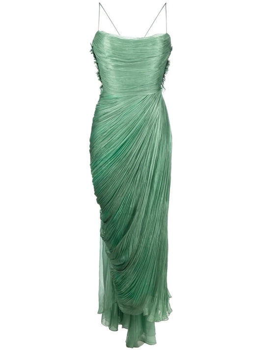 Siona draped silk dress