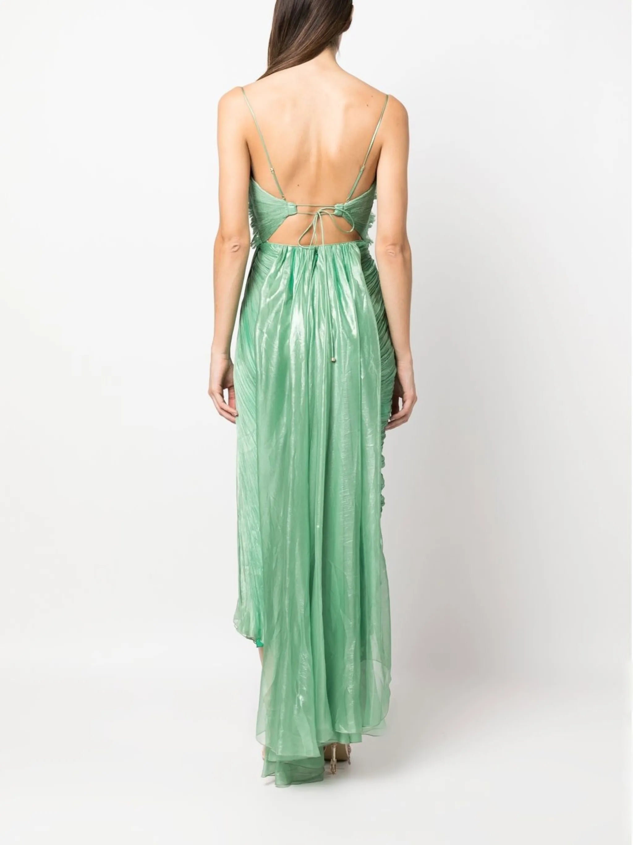 Siona draped silk dress