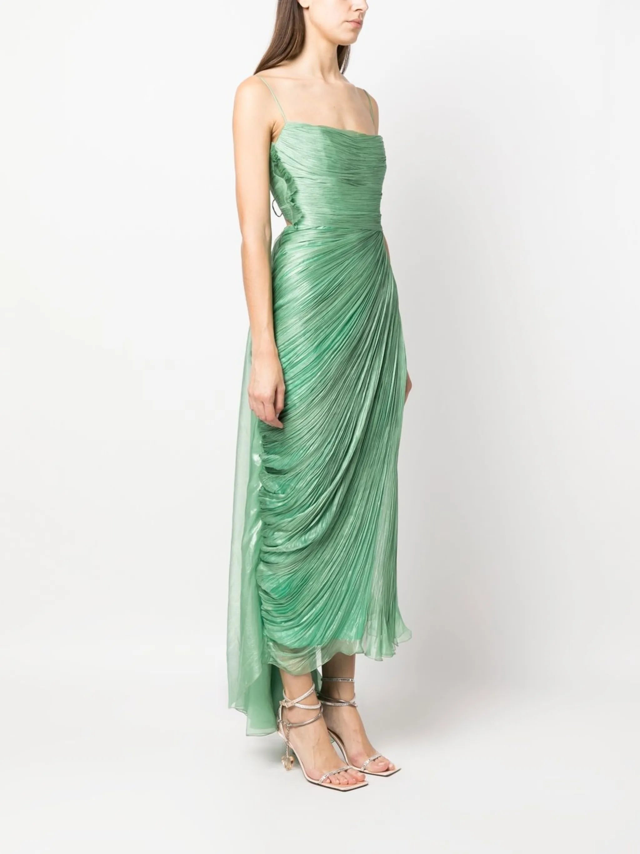 Siona draped silk dress