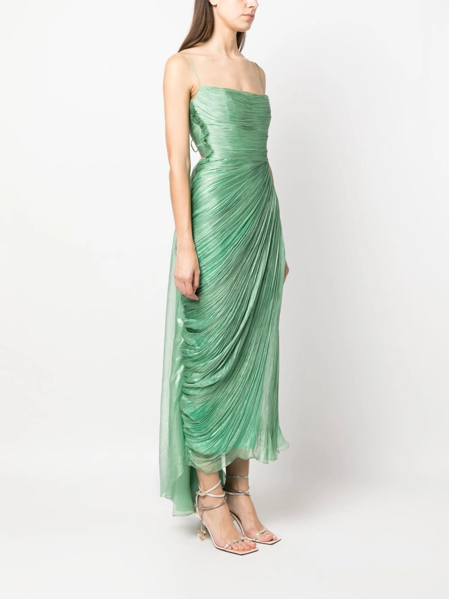 Siona draped silk dress