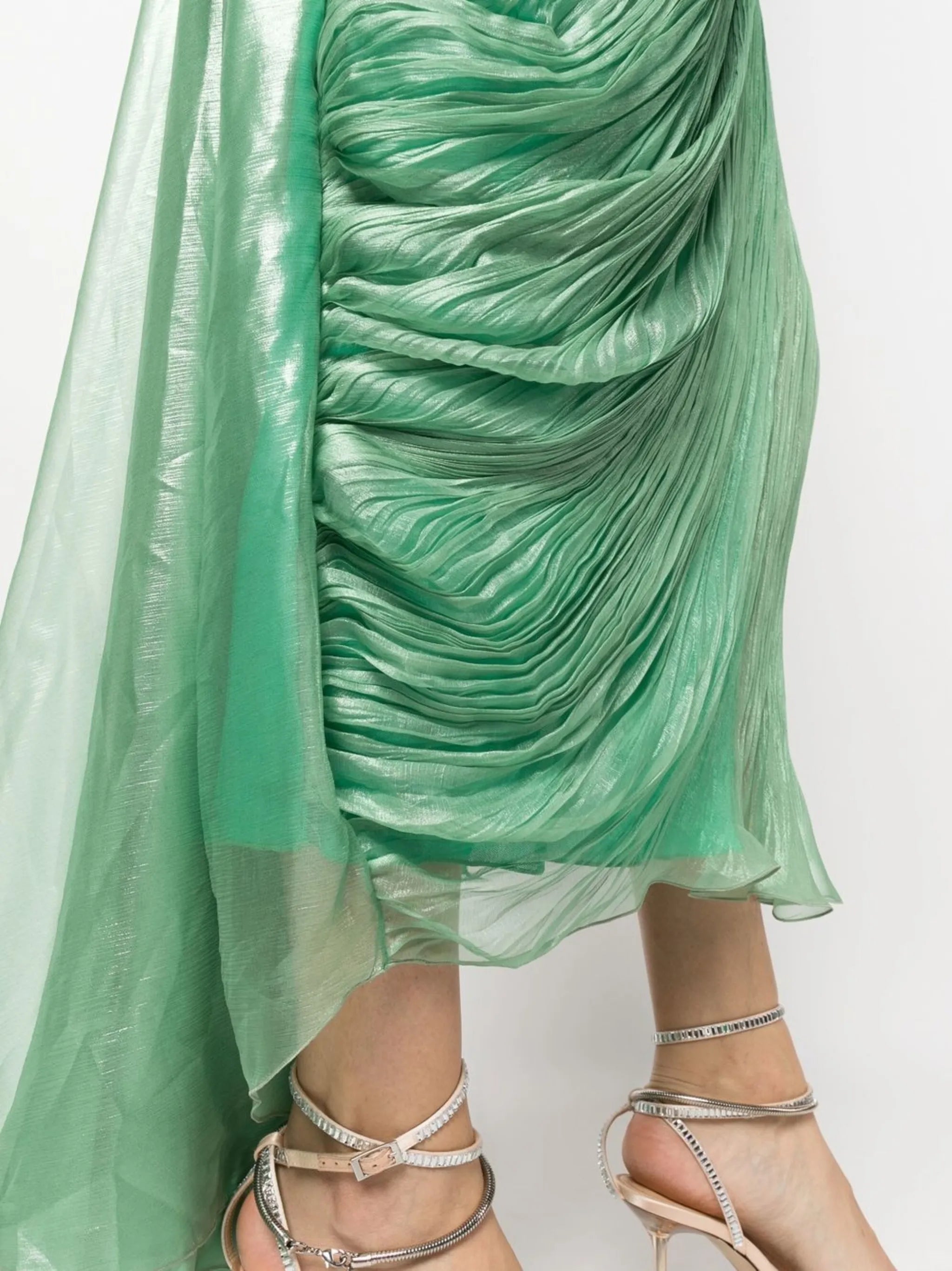Siona draped silk dress
