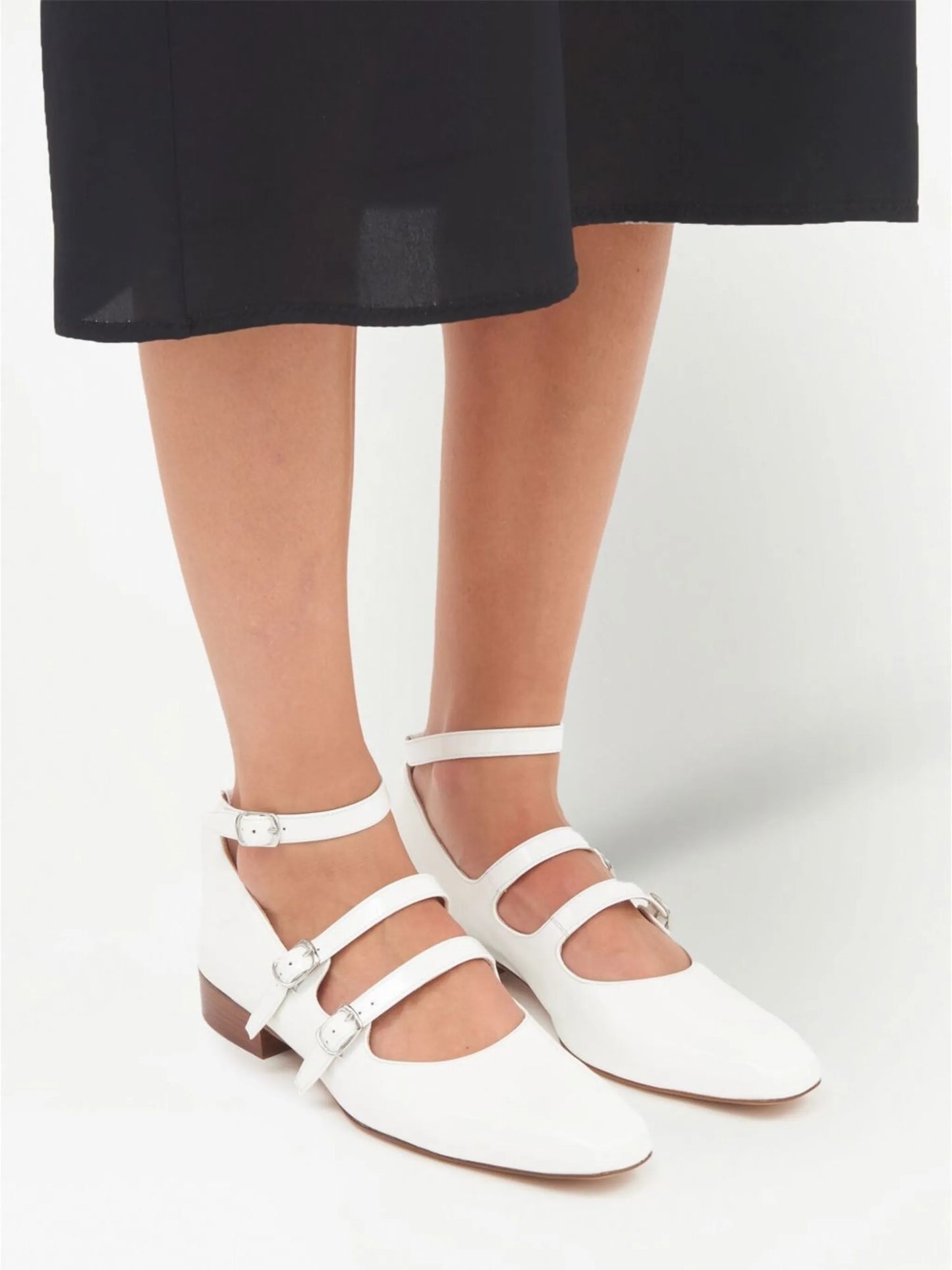 Barbs strap-detail ballerina shoes
