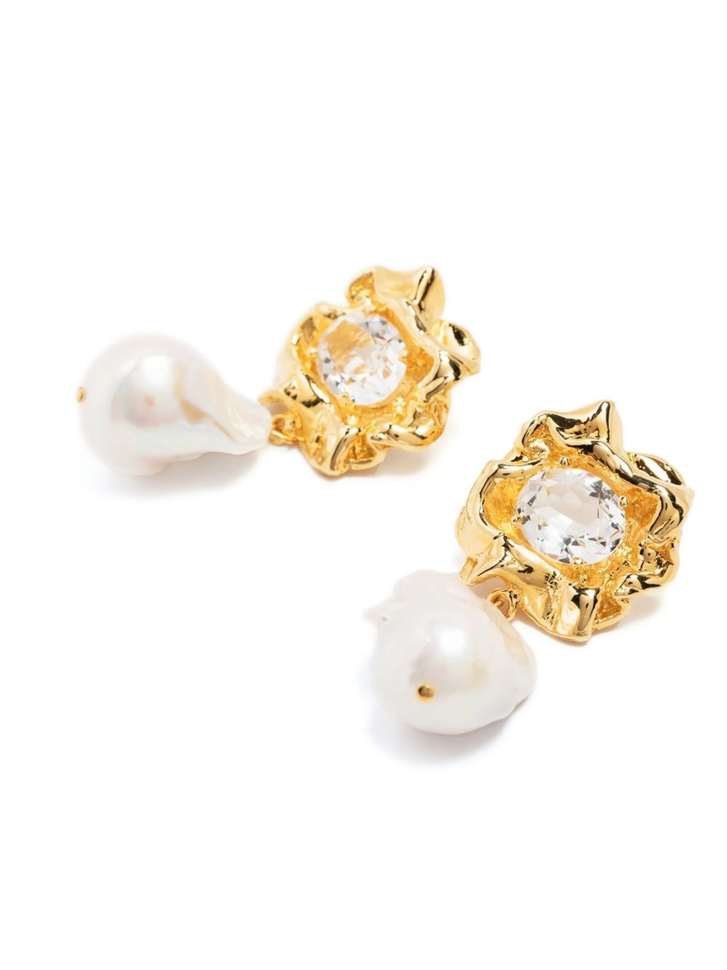 pearl-charm drop earrings