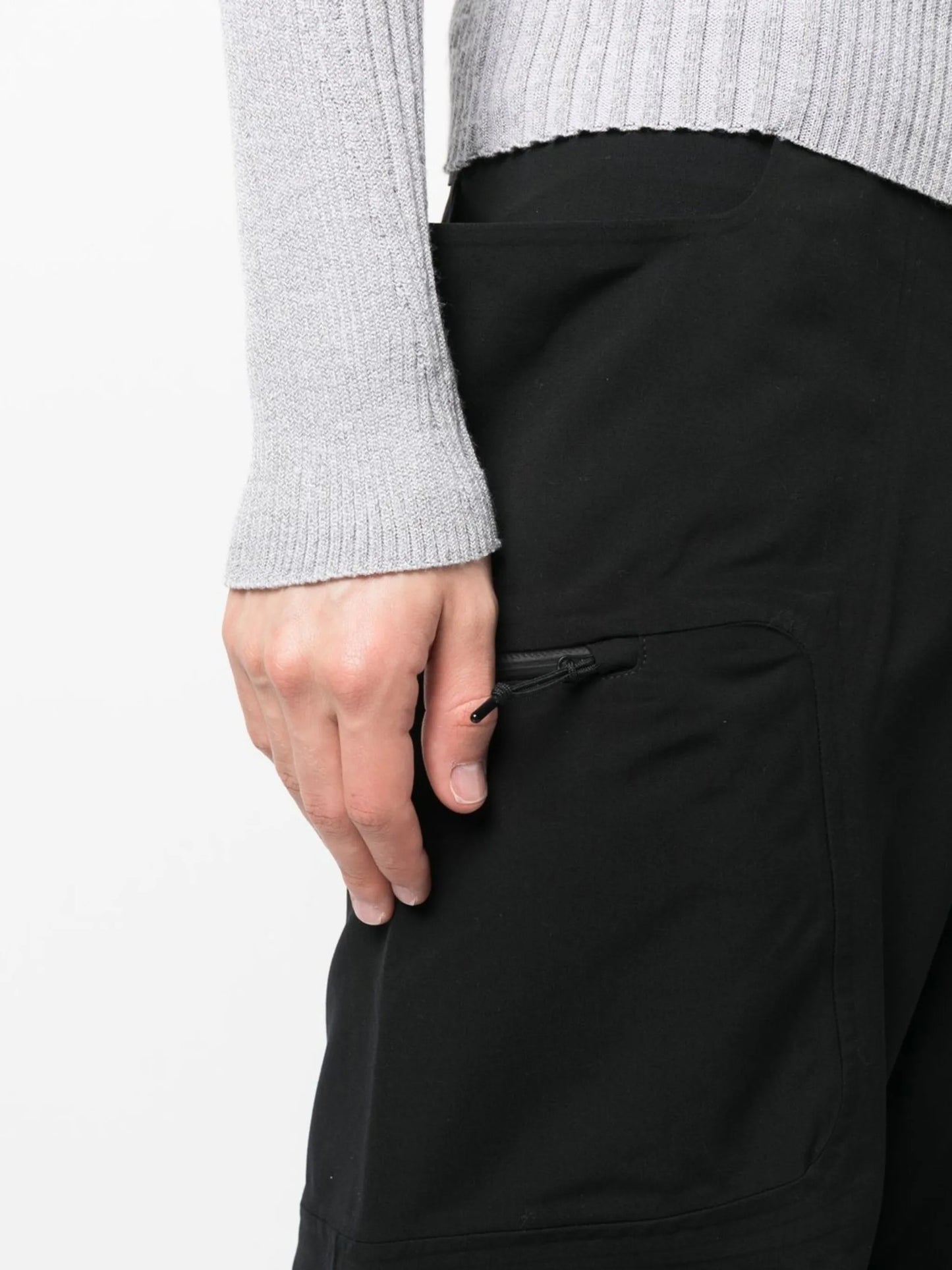 straight-leg wool trousers