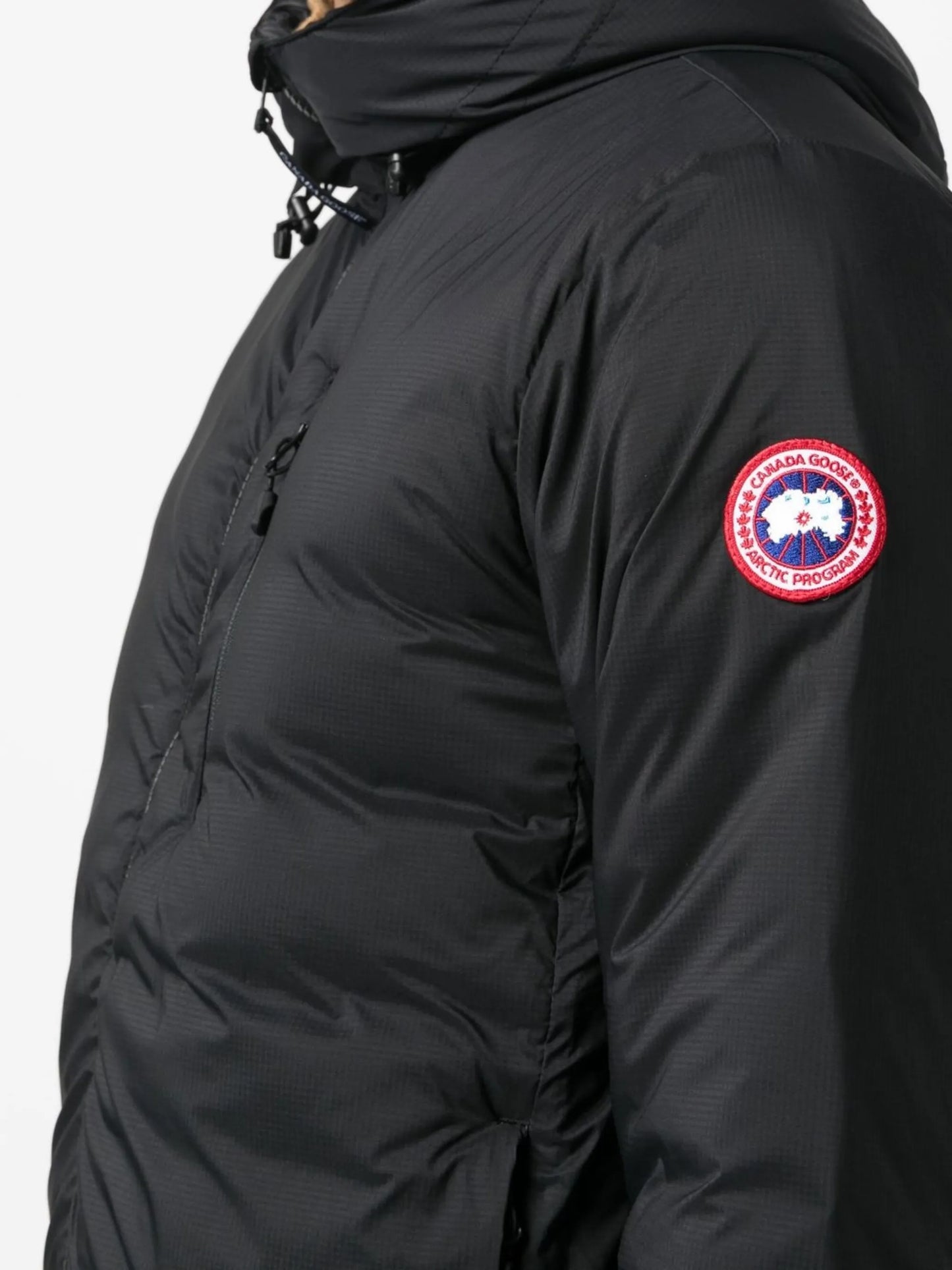 Lodge hooded down-filled jacket