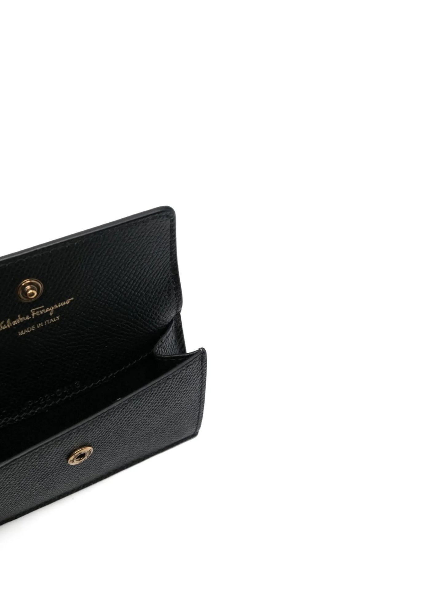 logo-plaque leather purse