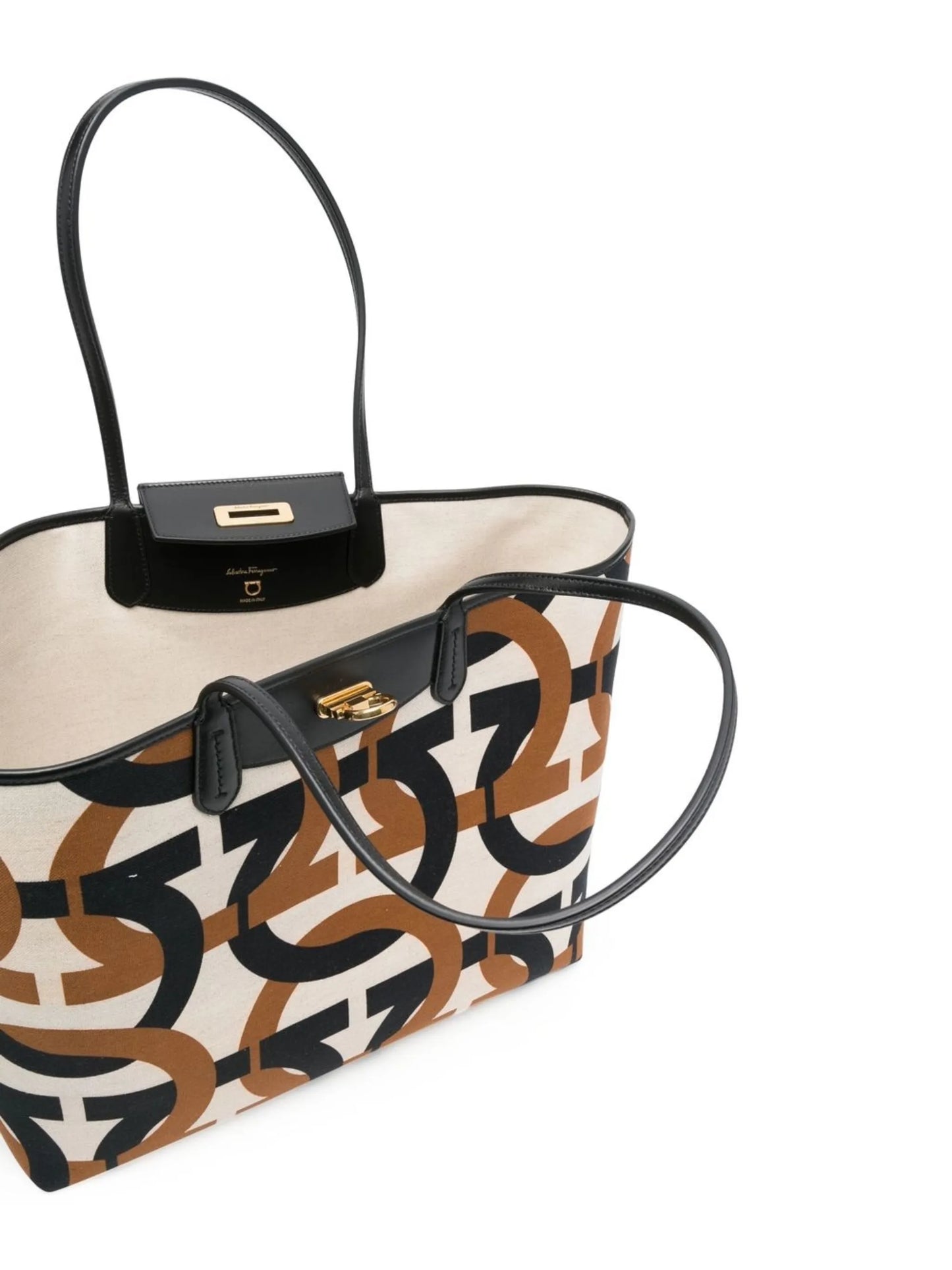 logo-print tote bag