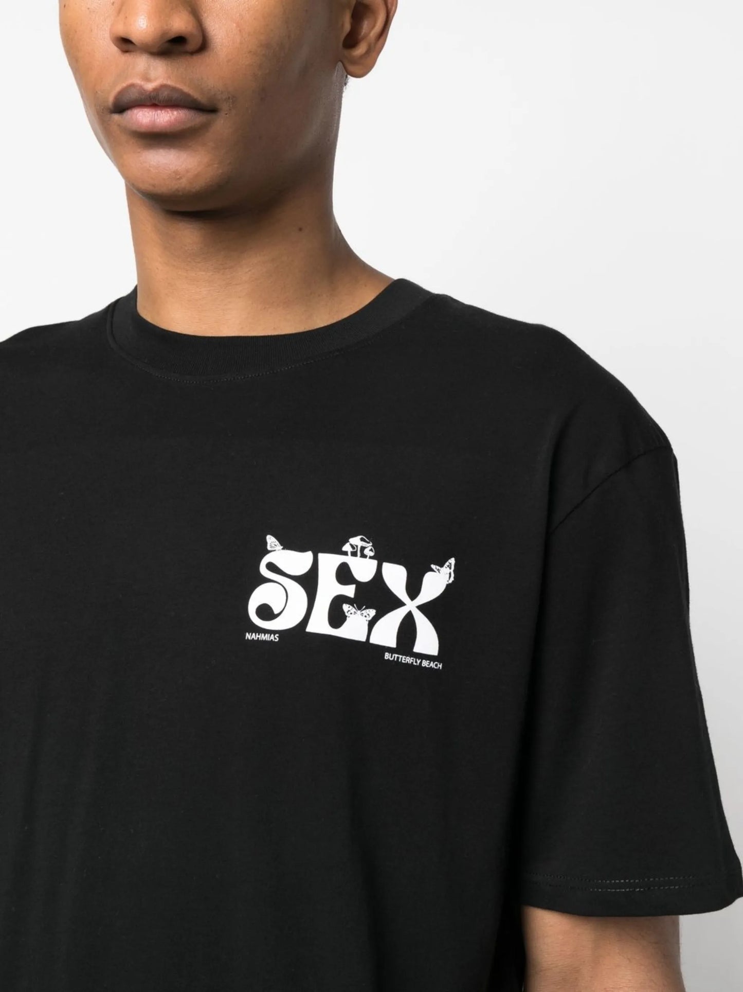 slogan-print T-shirt