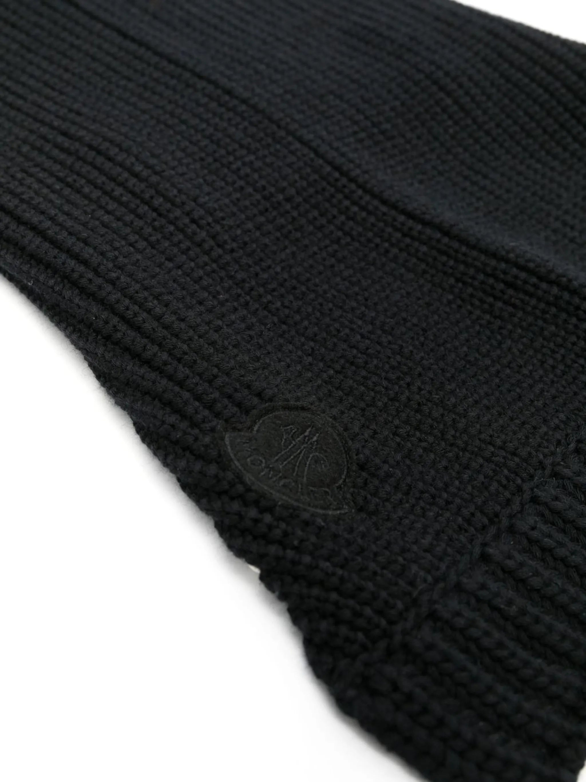 logo-patch knitted dog-vest