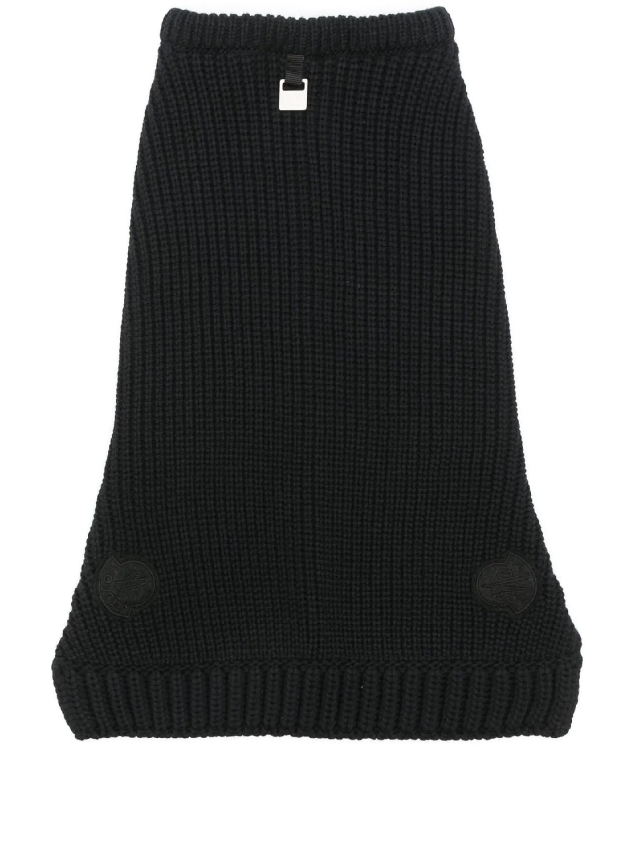 logo-patch knitted dog-vest