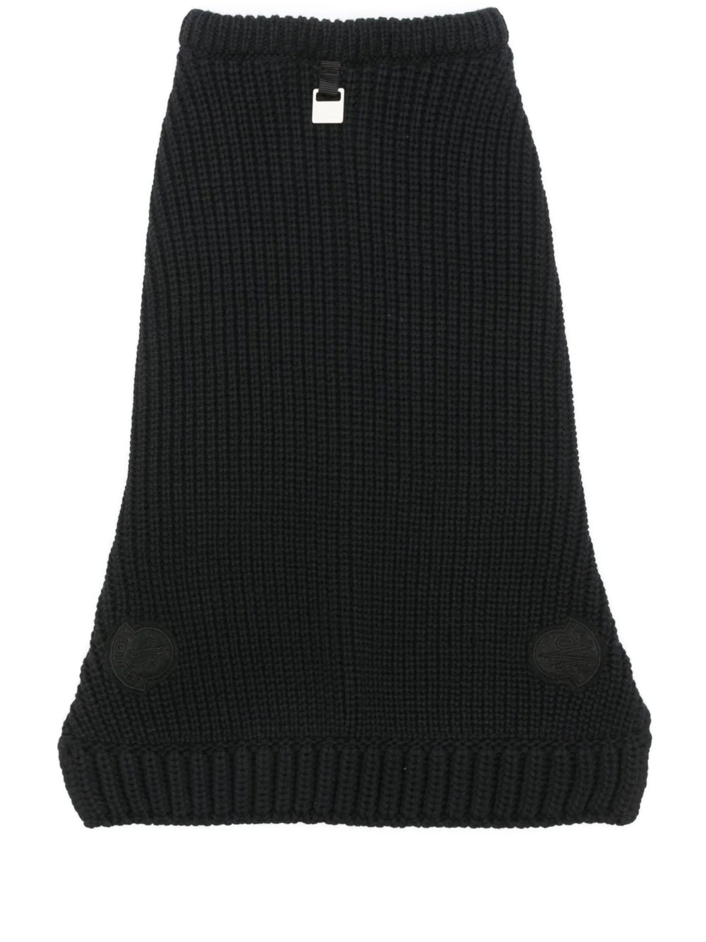 logo-patch knitted dog-vest