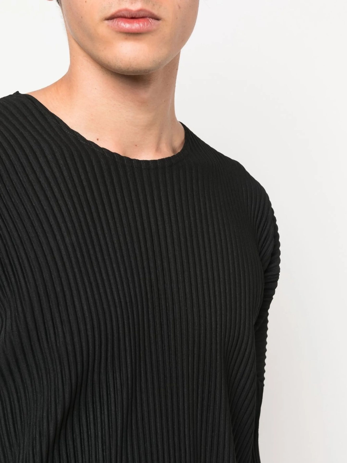 pleated-effect long-sleeve sweatshirt