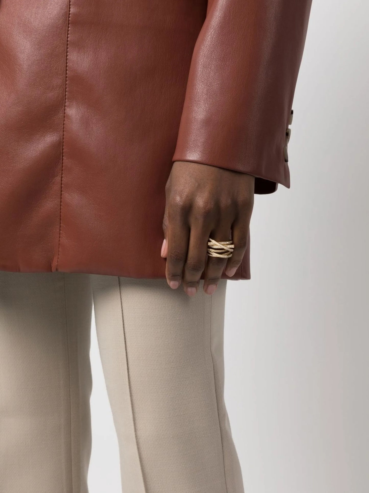 all-over crystal-embellished ring