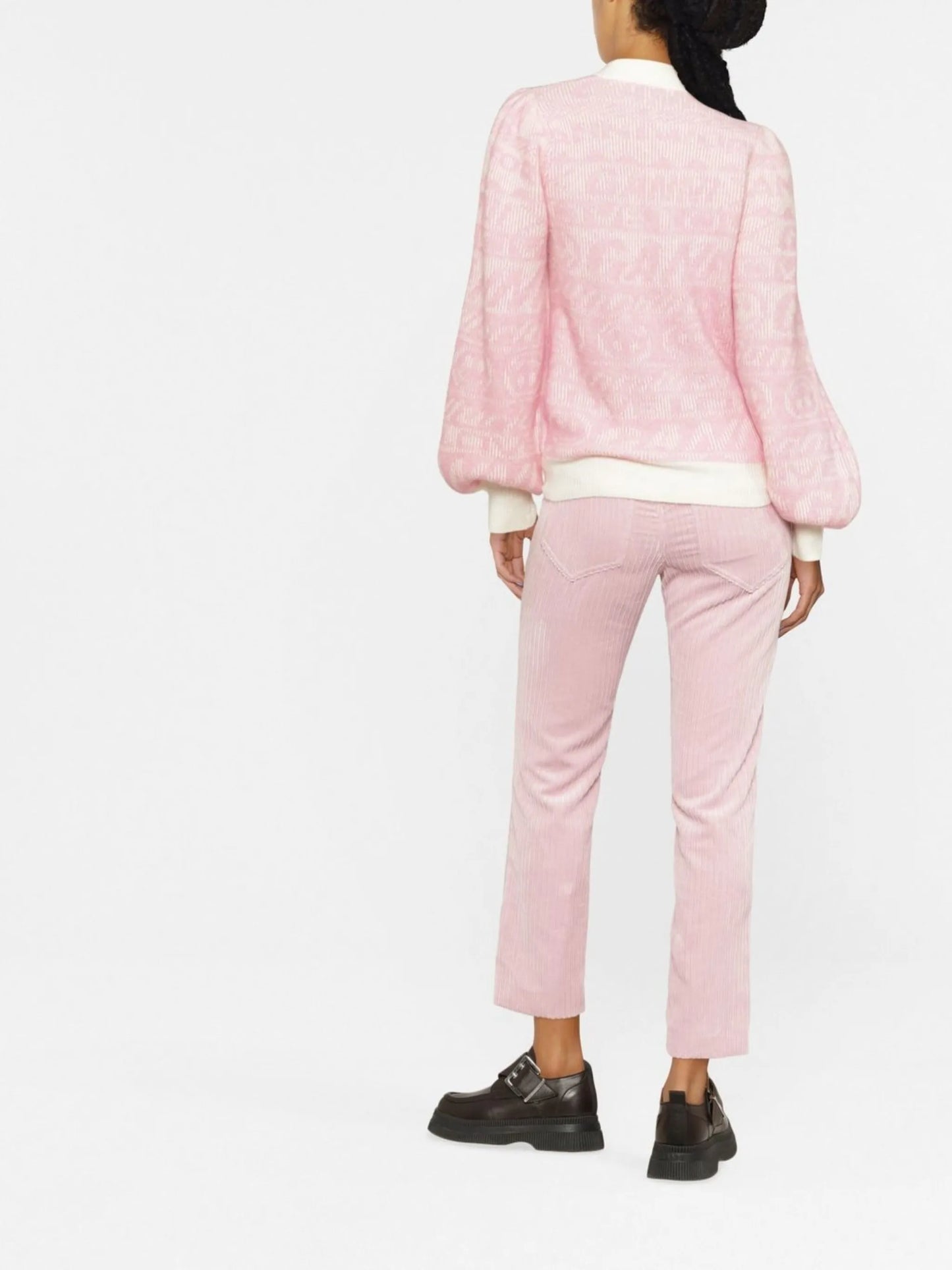 logo-jacquard crew-neck jumper