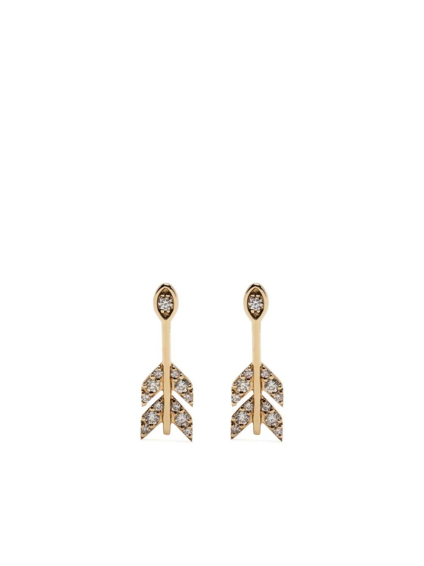 14kt yellow gold arrow stud earrings