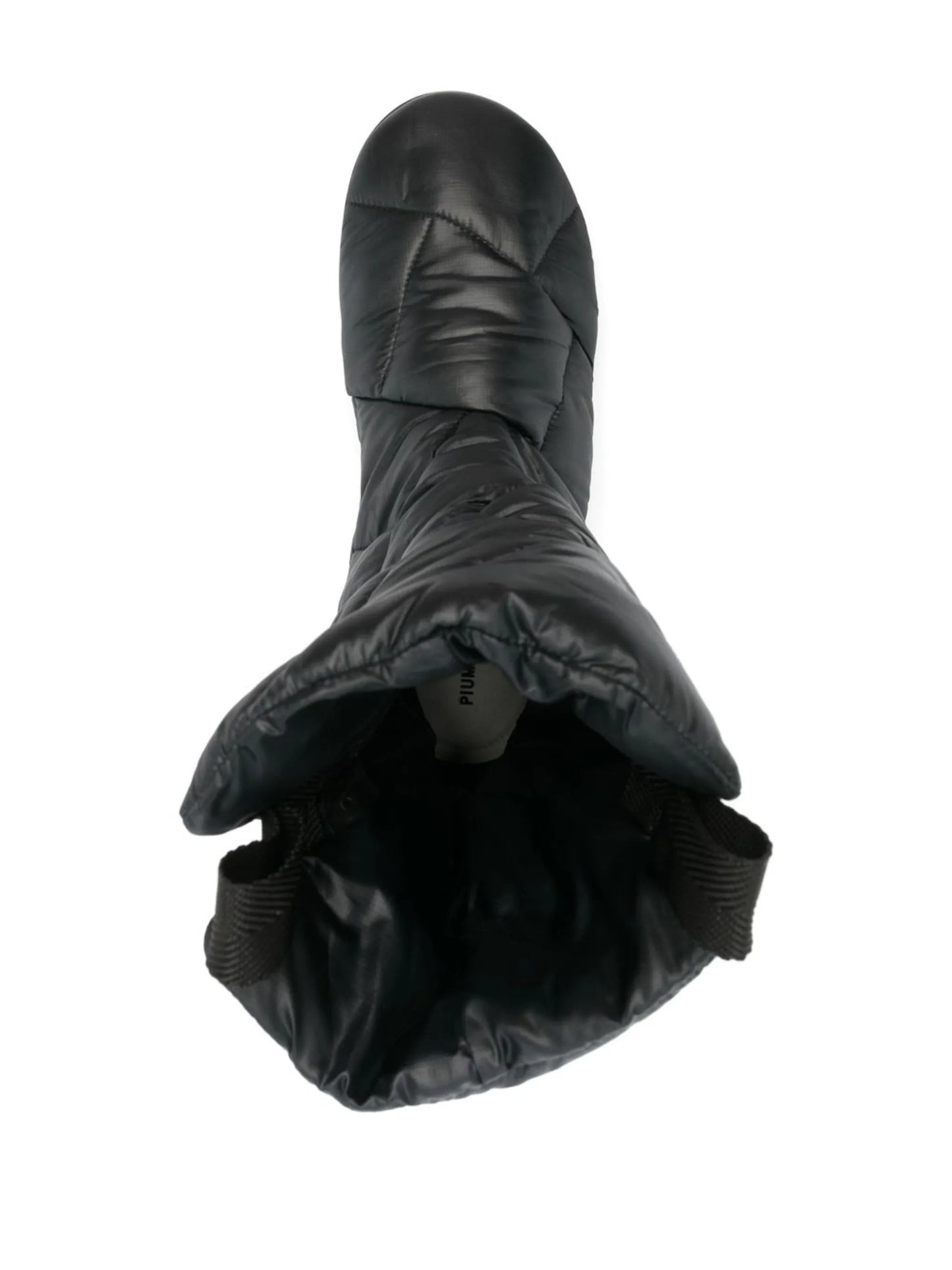 diamond-quilted padded boot