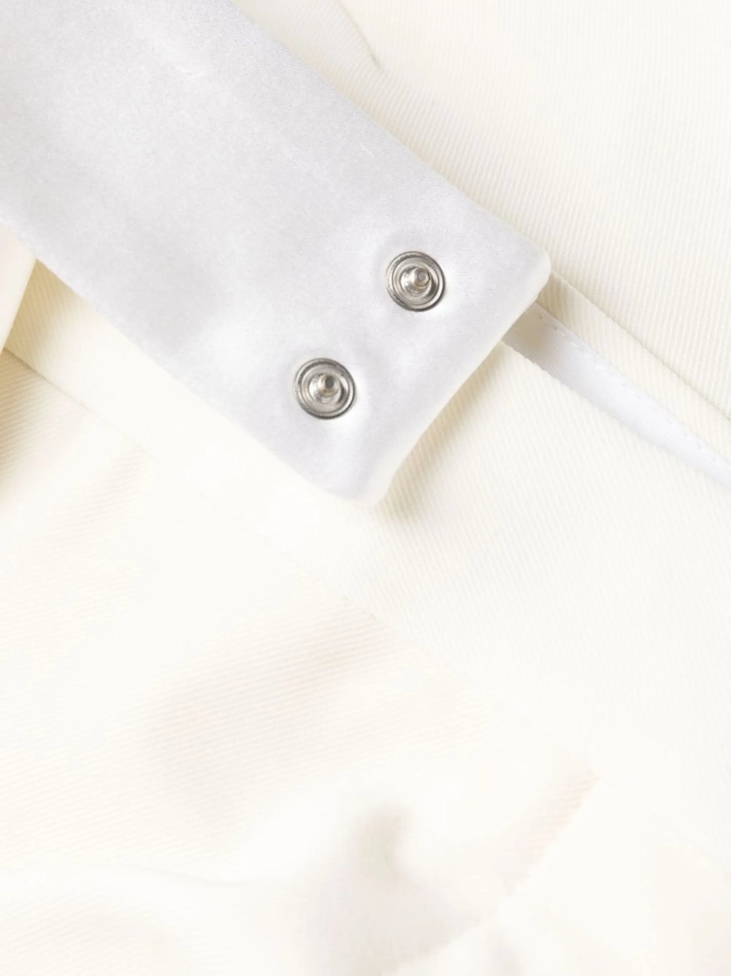 satin-waistband detail trousers