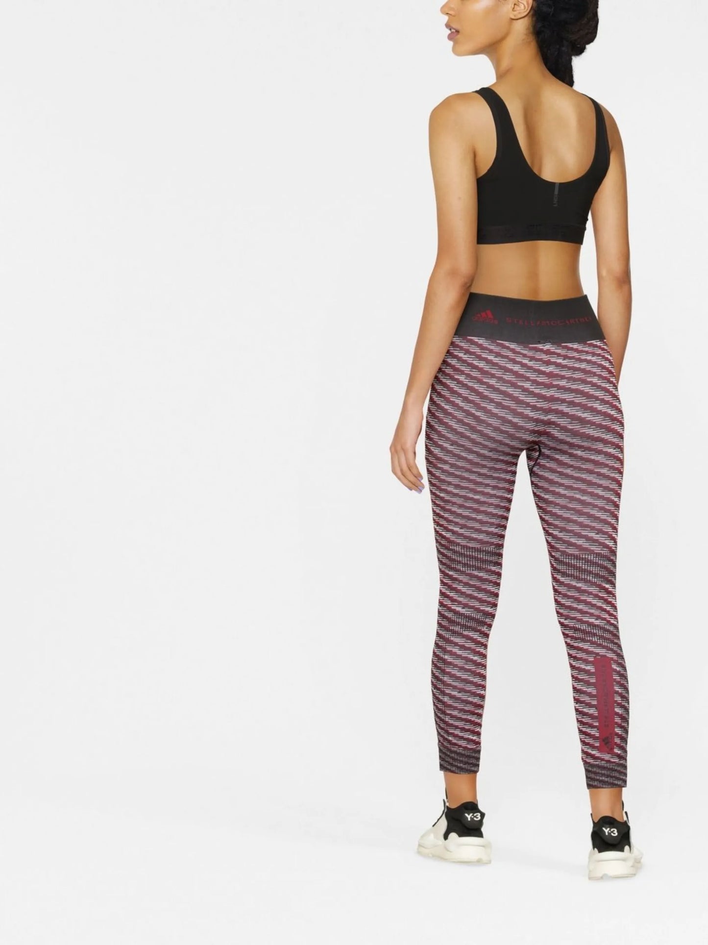 stripe-print training leggings