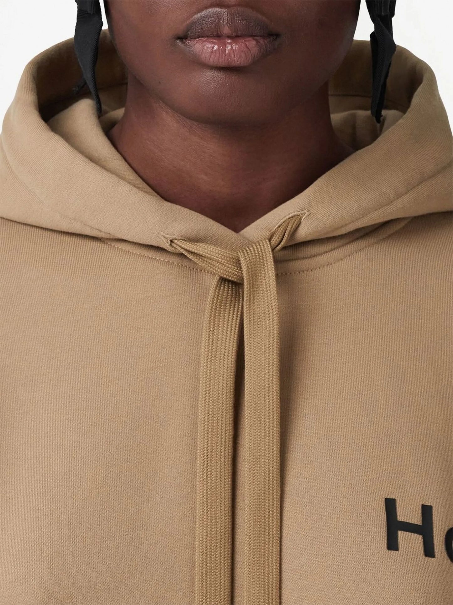 logo-print cotton hoodie