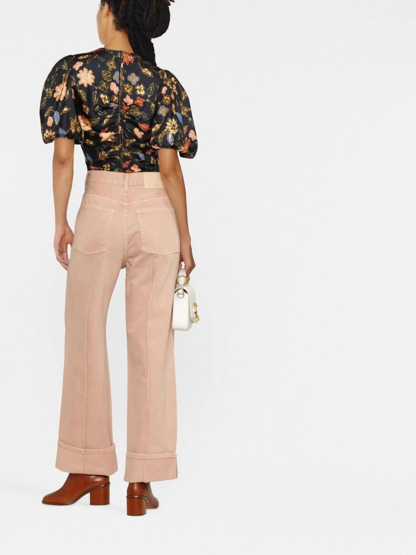 high-rise wide-leg trousers