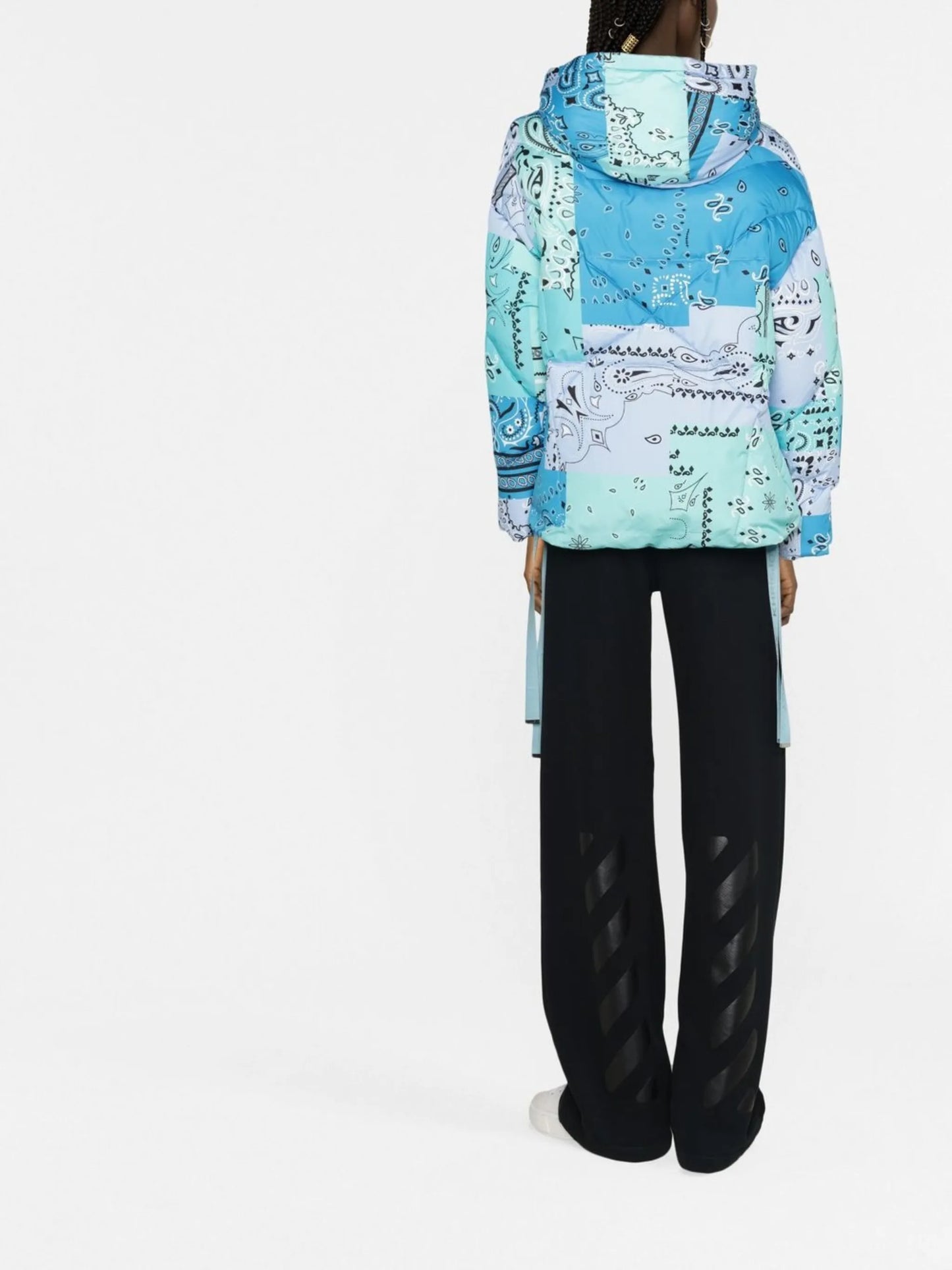 bandana-print puffer jacket