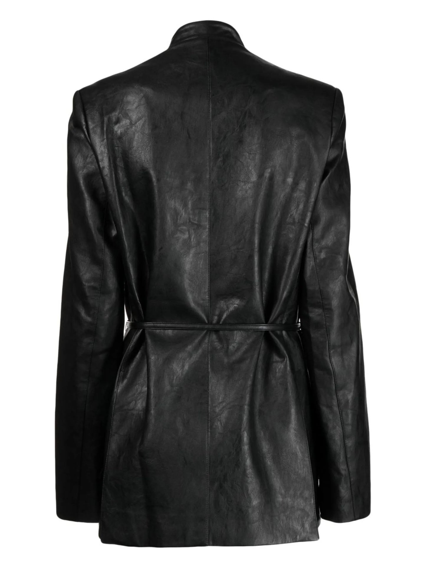 belted double-breasted blazer