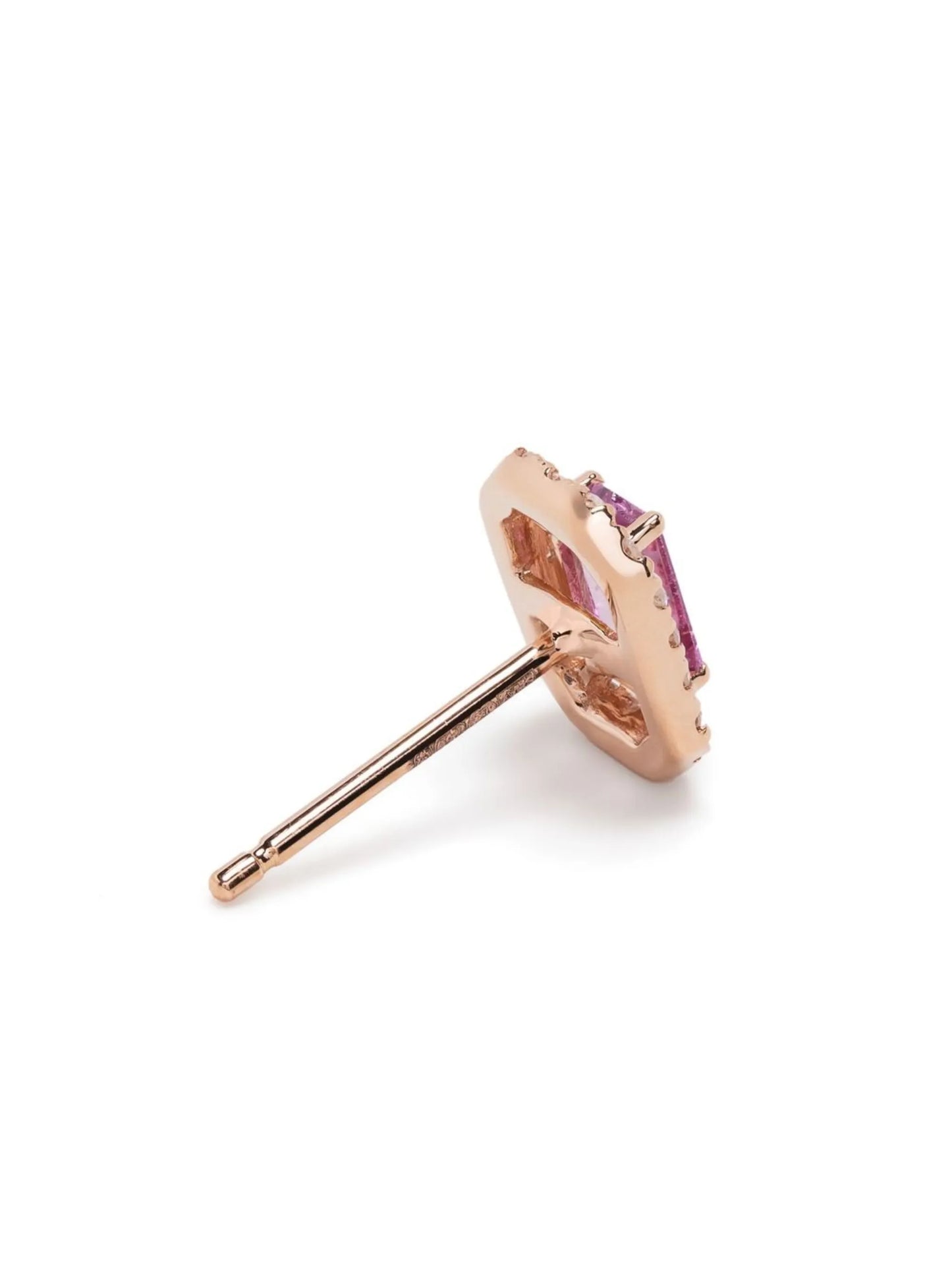 18K rose gold mini me diamond and sapphire earrings
