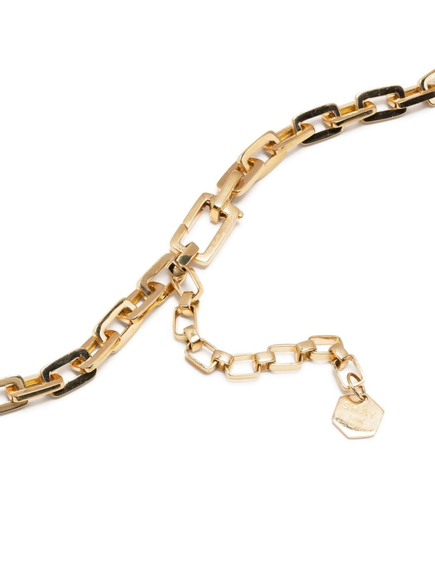 18kt yellow gold Mini Deco diamond lariat necklace