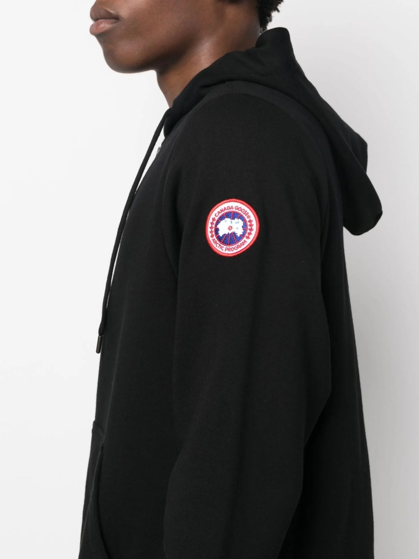 cotton logo-patch hoodie