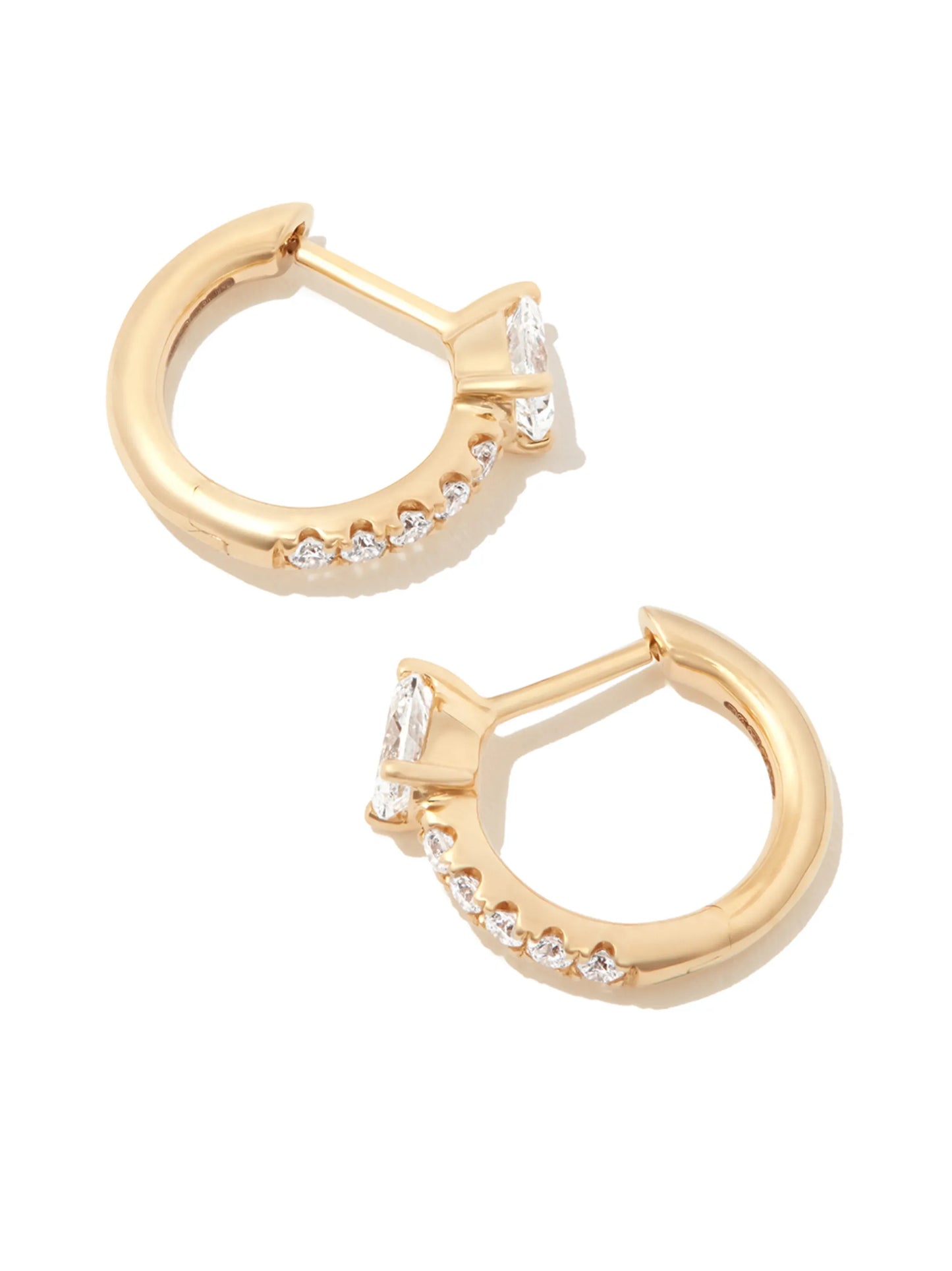 18kt yellow gold Bobbi diamond hoop earrings